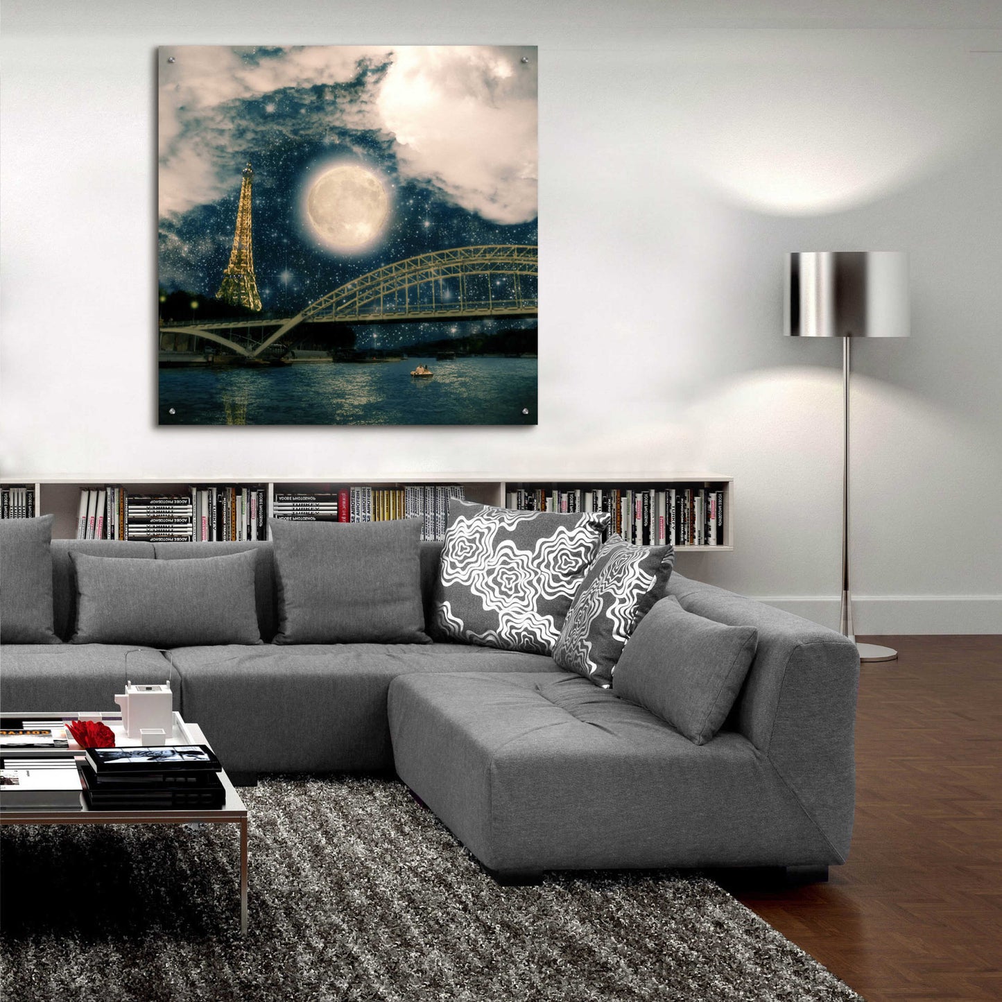 Epic Art 'One Starry Night in Paris' by Paula Belle Flores, Acrylic Glass Wall Art,36x36