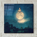 Epic Art 'Shhh Lady Night is Coming' by Paula Belle Flores, Acrylic Glass Wall Art,12x12
