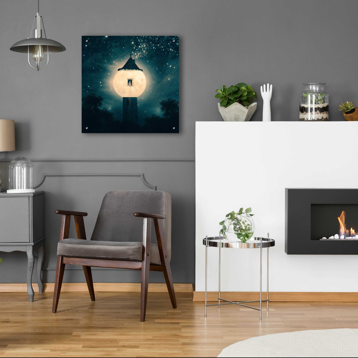 Epic Art 'The Moon Tower' by Paula Belle Flores, Acrylic Glass Wall Art,24x24