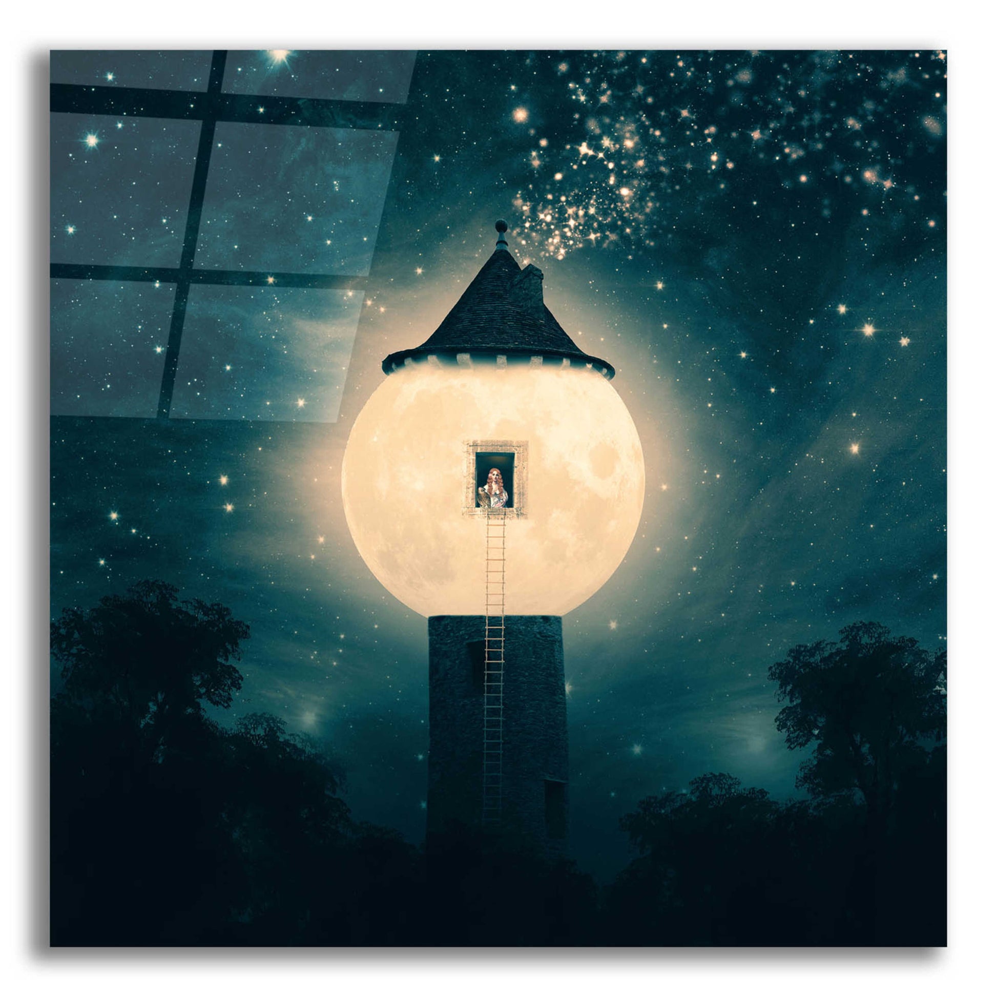 Epic Art 'The Moon Tower' by Paula Belle Flores, Acrylic Glass Wall Art