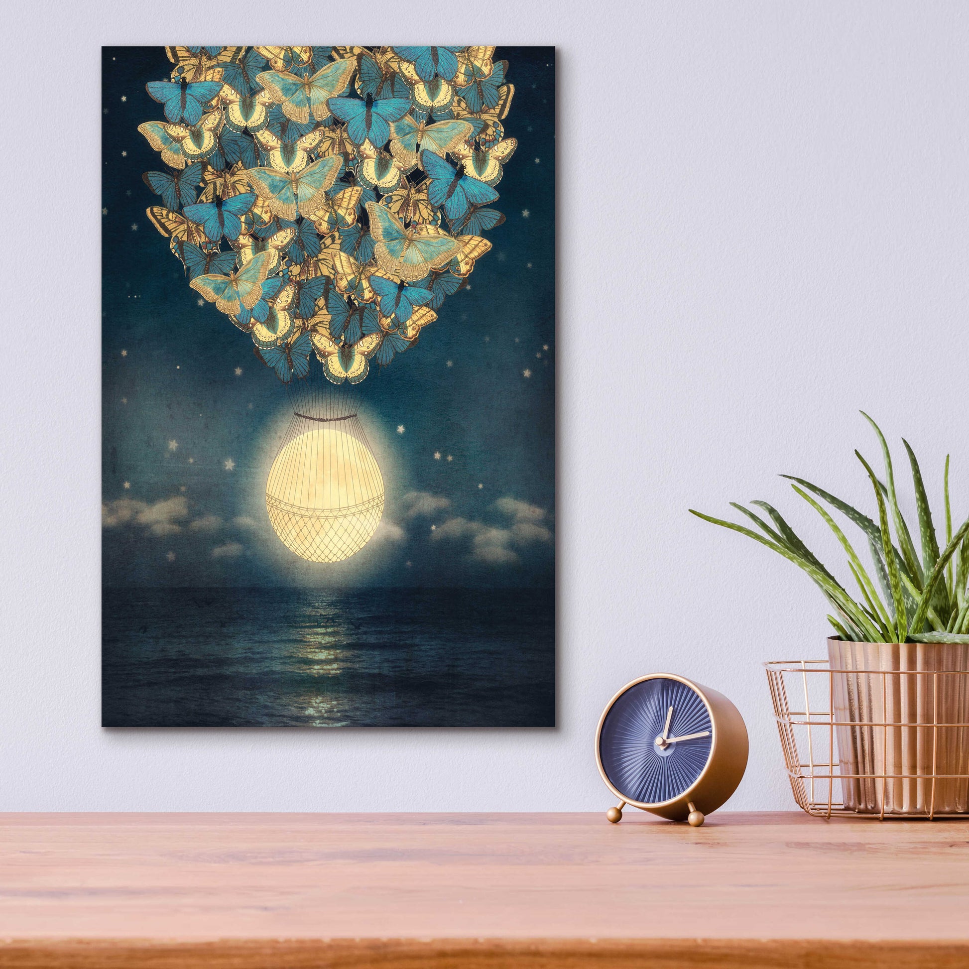 Epic Art 'The Rising Moon' by Paula Belle Flores, Acrylic Glass Wall Art,12x16