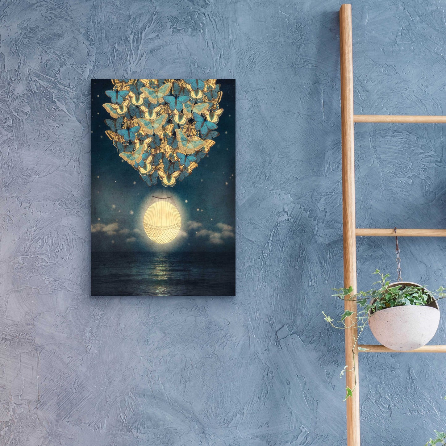 Epic Art 'The Rising Moon' by Paula Belle Flores, Acrylic Glass Wall Art,16x24