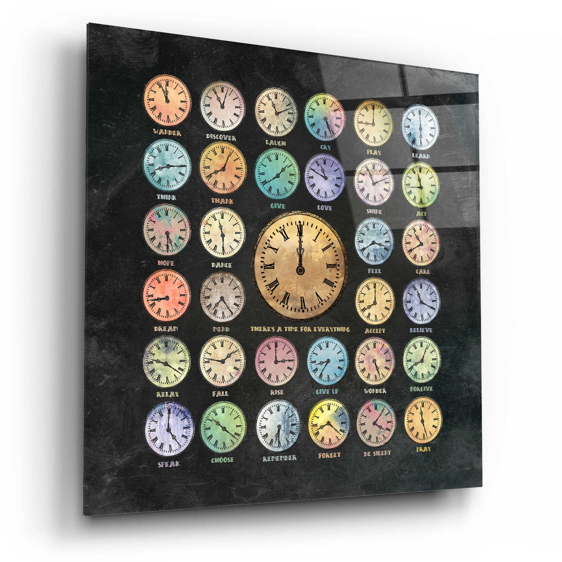 Epic Art 'There is a Time for Everything' by Paula Belle Flores, Acrylic Glass Wall Art,12x12