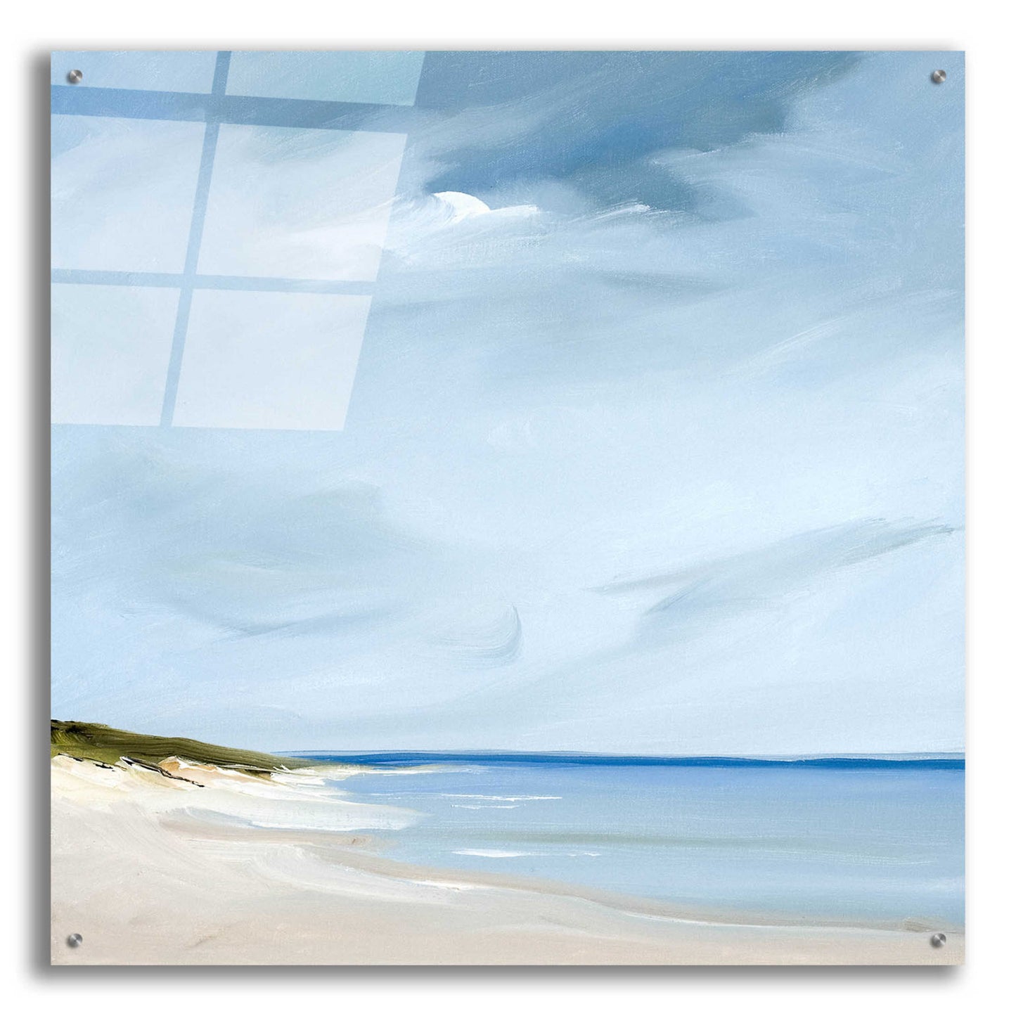 Epic Art 'Blue' by Rick Fleury, Acrylic Glass Wall Art,36x36