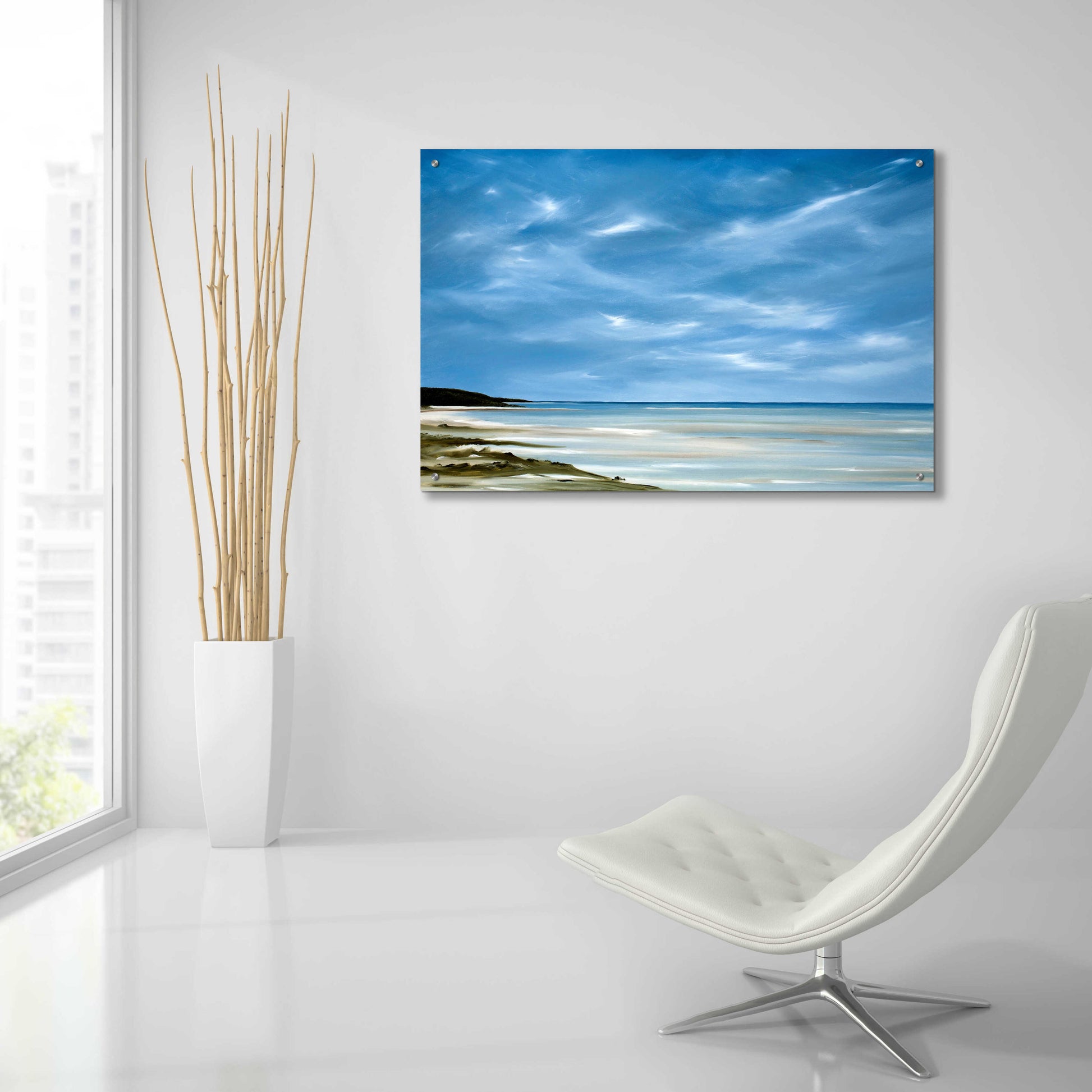 Epic Art 'Outgoing Tide' by Rick Fleury, Acrylic Glass Wall Art,36x24