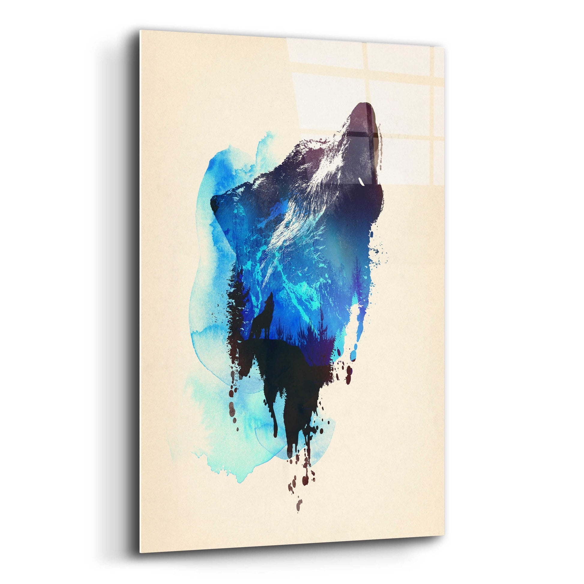 Epic Art 'Alone As a Wolf' by Robert Farkas, Acrylic Glass Wall Art,12x16