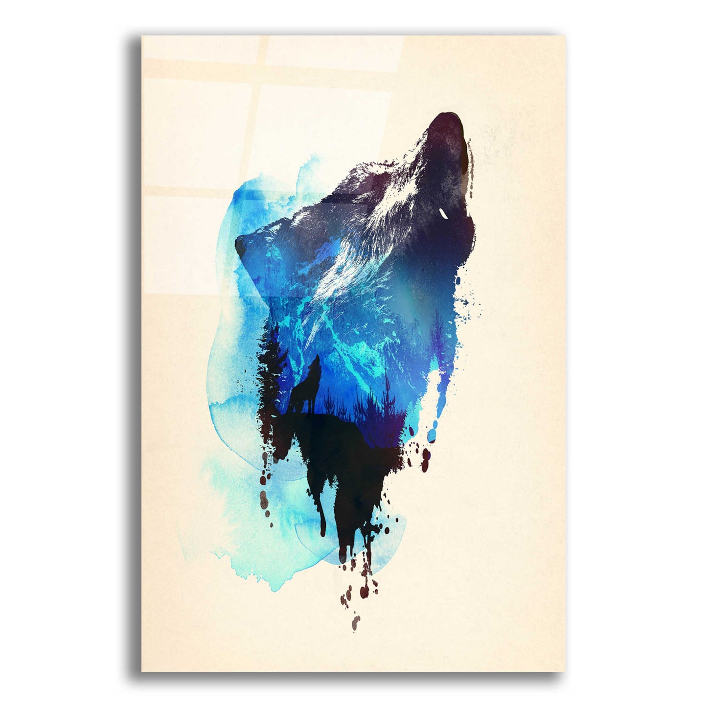 Epic Art 'Alone As a Wolf' by Robert Farkas, Acrylic Glass Wall Art,12x16