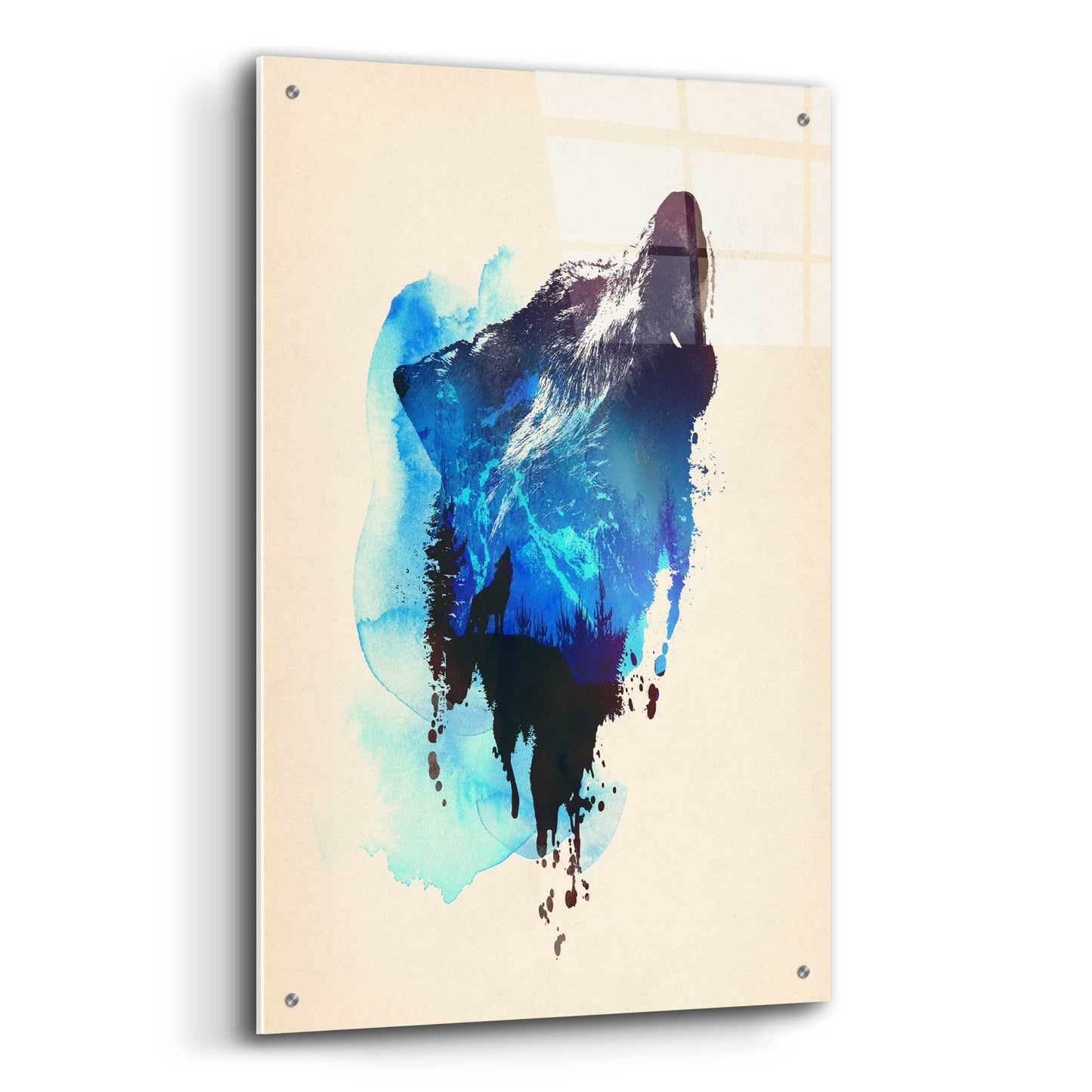 Epic Art 'Alone As a Wolf' by Robert Farkas, Acrylic Glass Wall Art,24x36