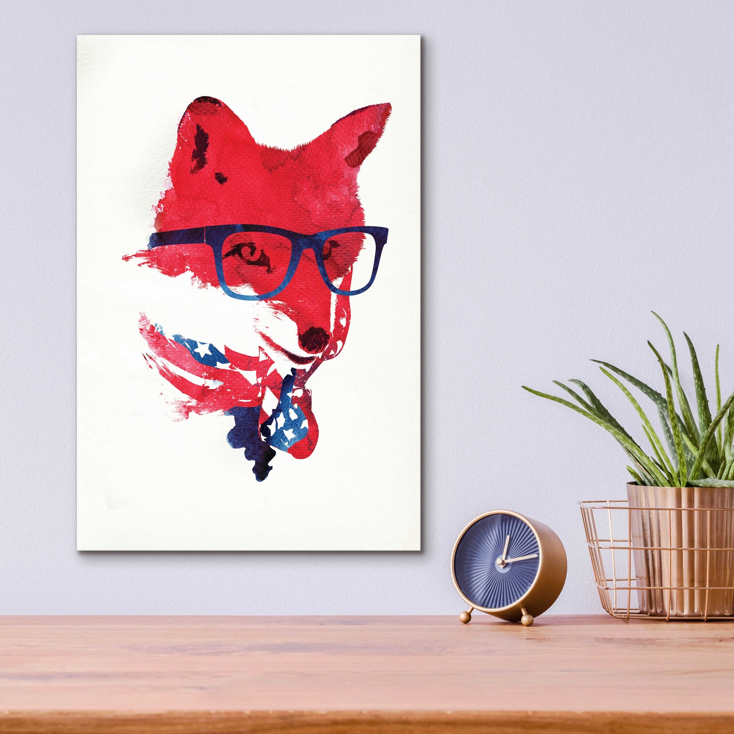 Epic Art 'American Fox' by Robert Farkas, Acrylic Glass Wall Art,12x16