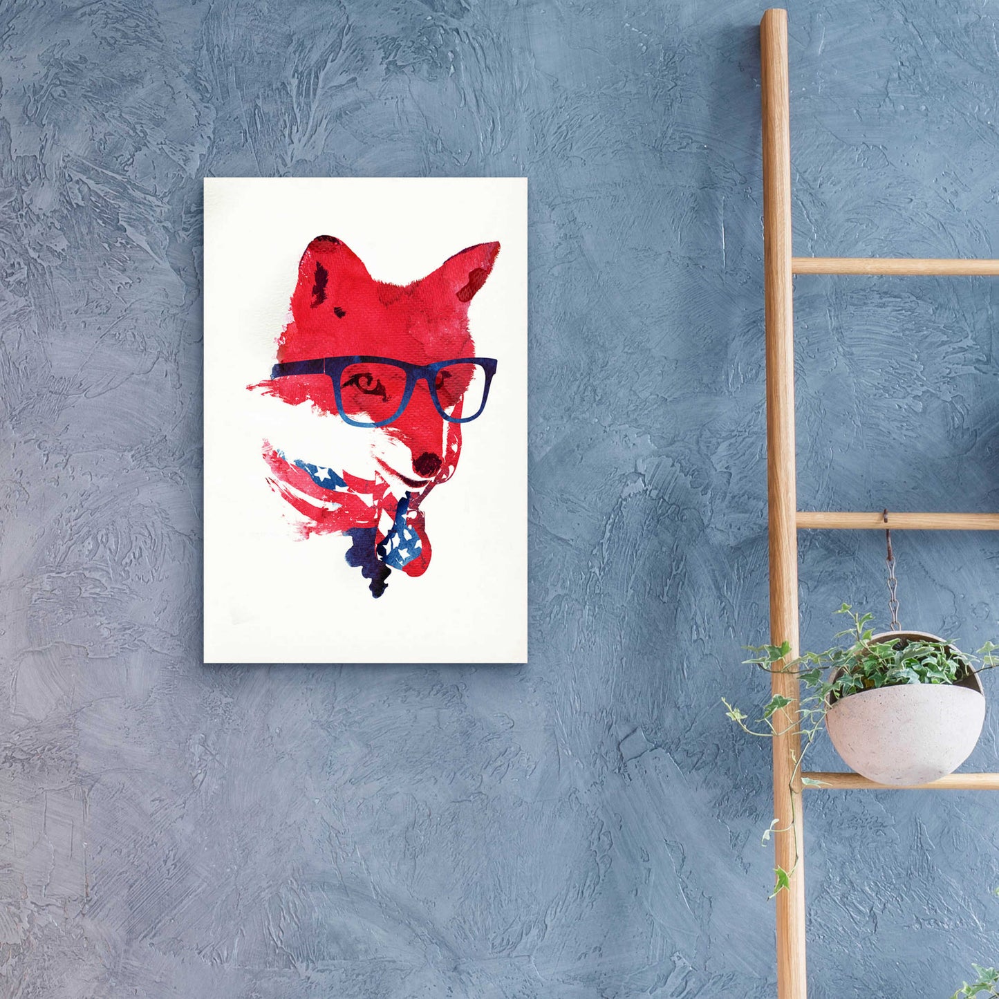 Epic Art 'American Fox' by Robert Farkas, Acrylic Glass Wall Art,16x24