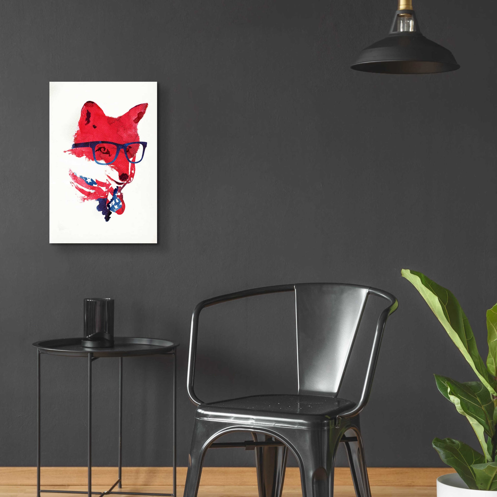 Epic Art 'American Fox' by Robert Farkas, Acrylic Glass Wall Art,16x24