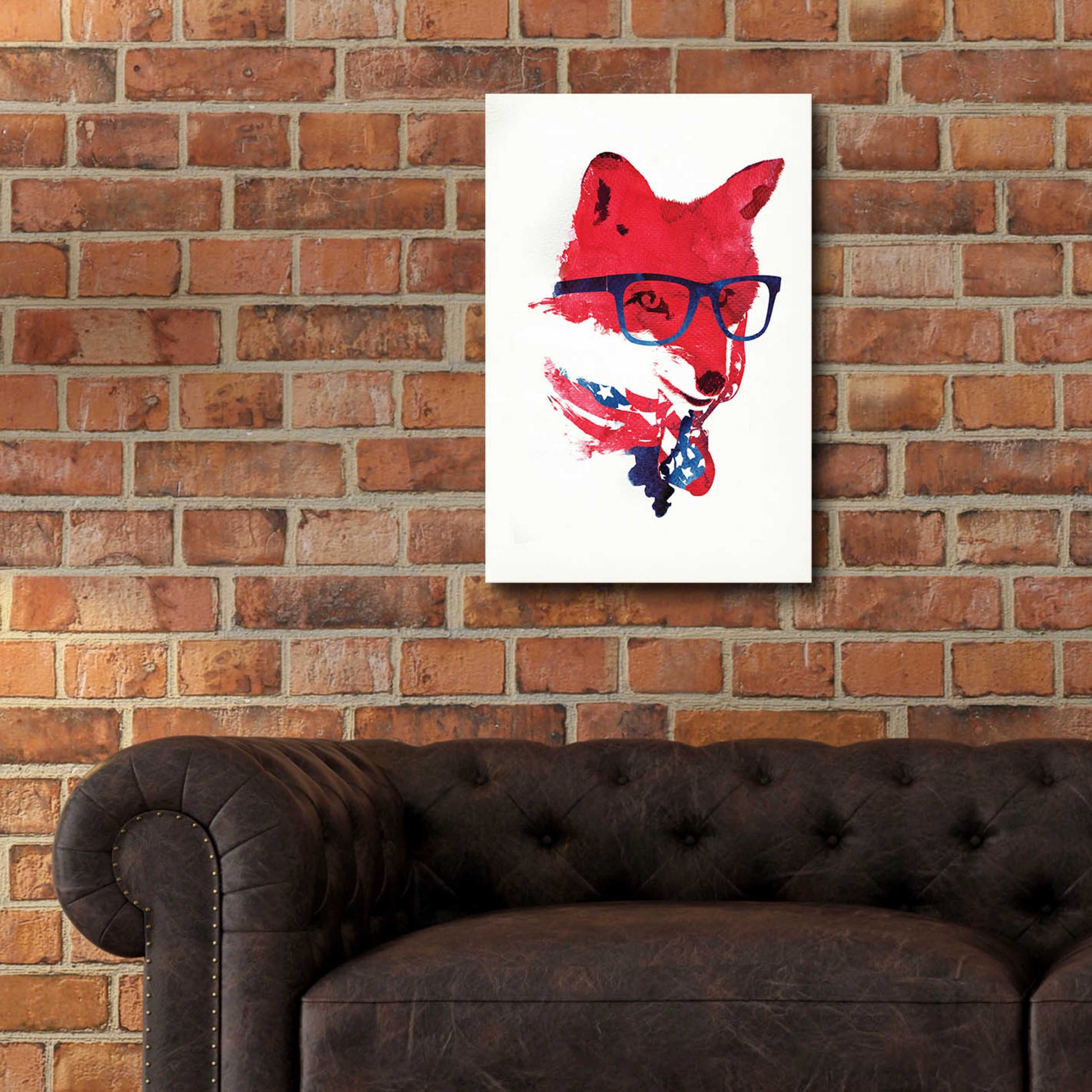 Epic Art 'American Fox' by Robert Farkas, Acrylic Glass Wall Art,16x24