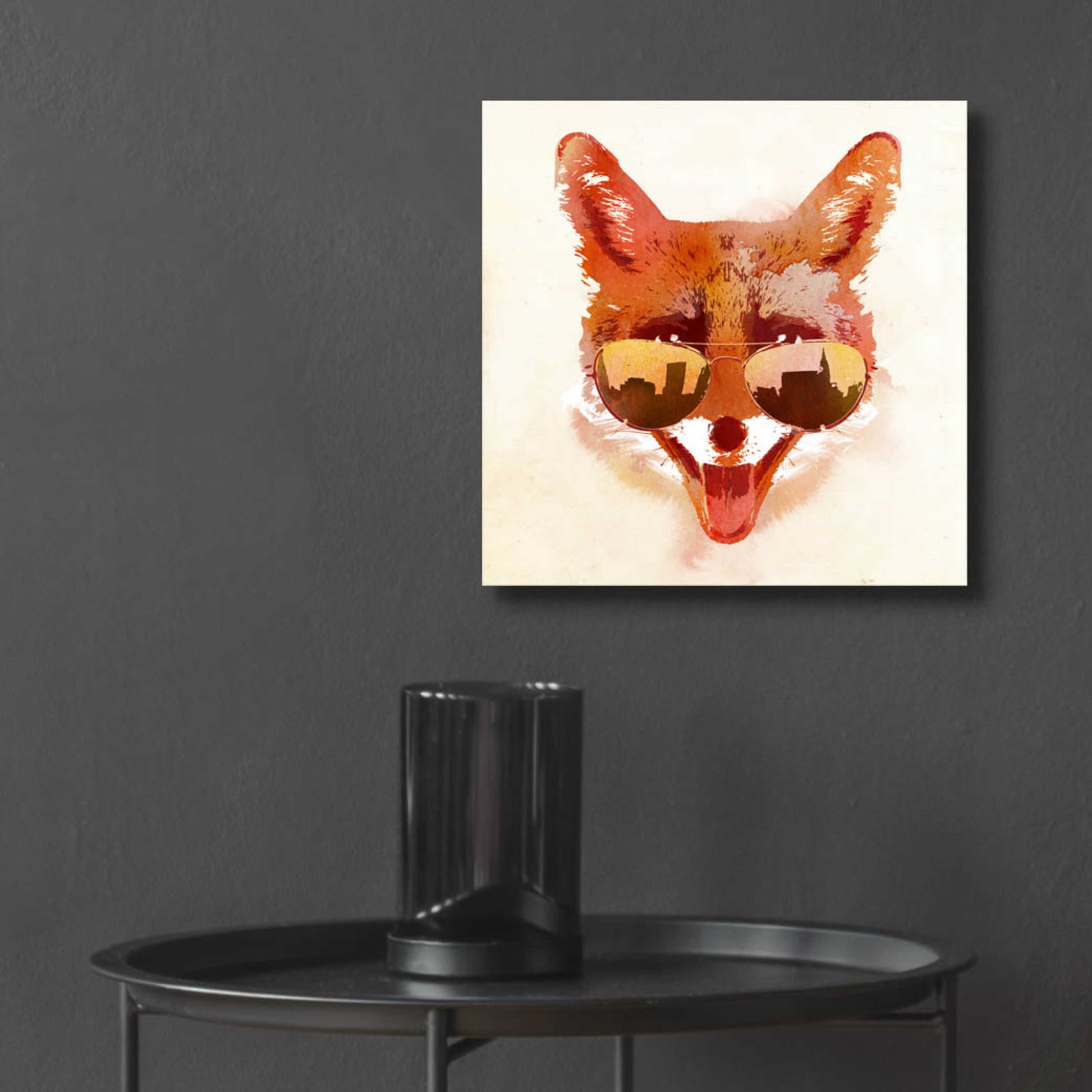 Epic Art 'Big Town Fox' by Robert Farkas, Acrylic Glass Wall Art,12x12