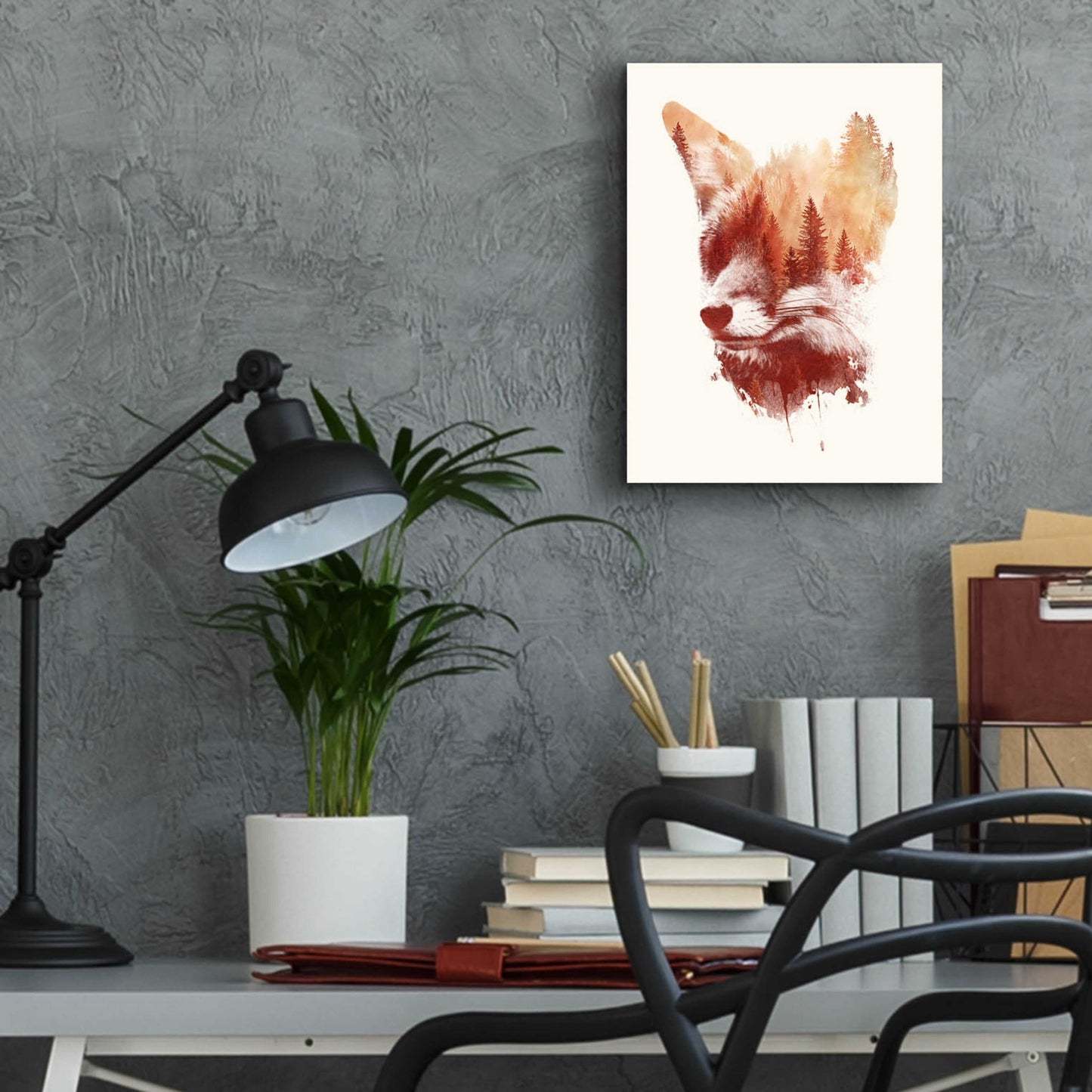 Epic Art 'Blind Fox' by Robert Farkas, Acrylic Glass Wall Art,12x16