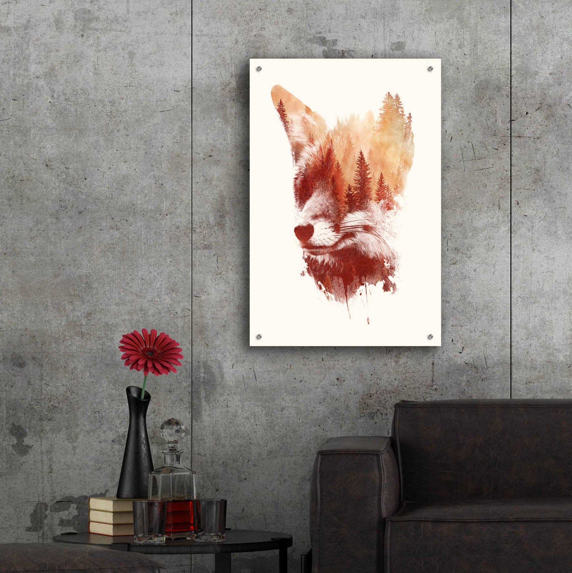 Epic Art 'Blind Fox' by Robert Farkas, Acrylic Glass Wall Art,24x36