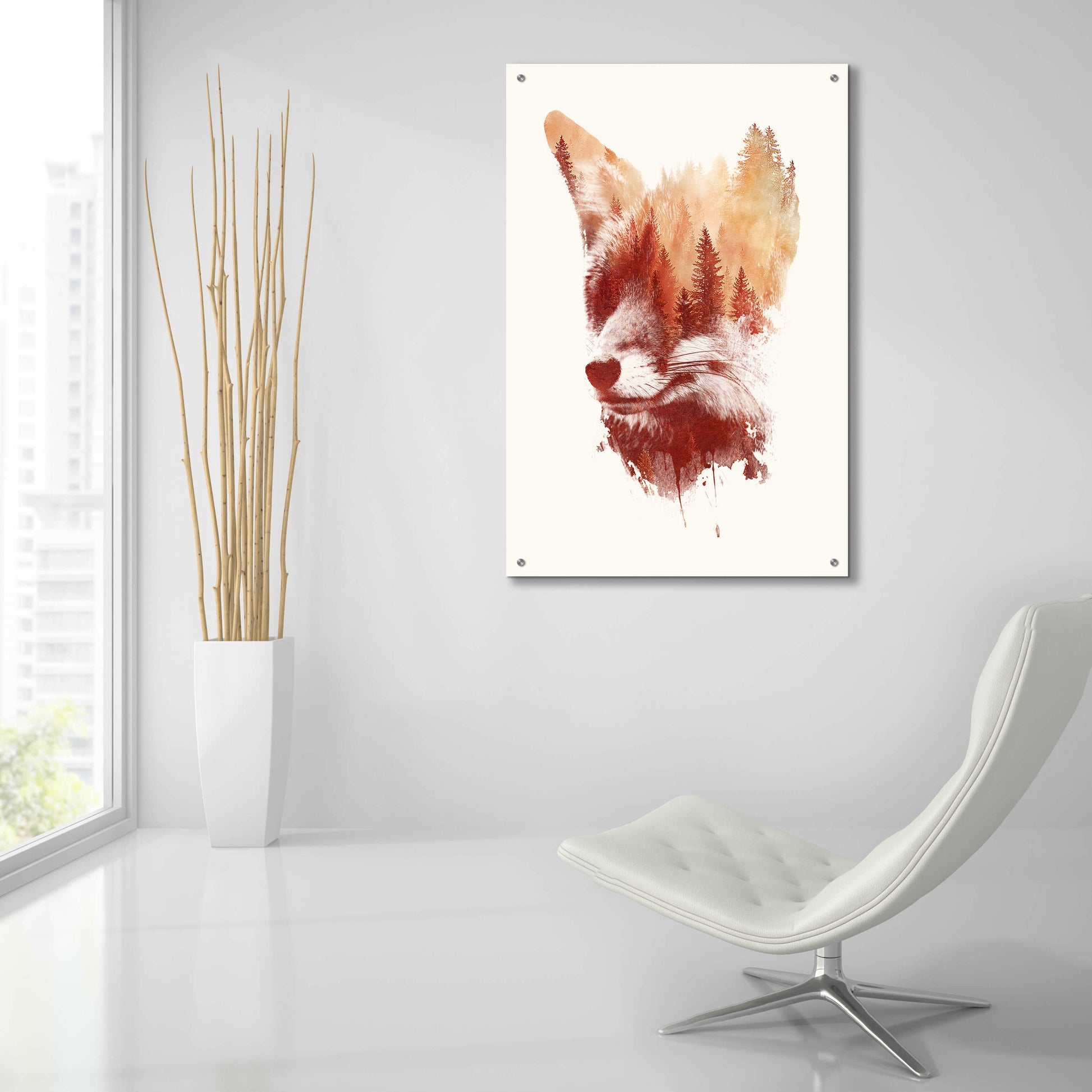 Epic Art 'Blind Fox' by Robert Farkas, Acrylic Glass Wall Art,24x36