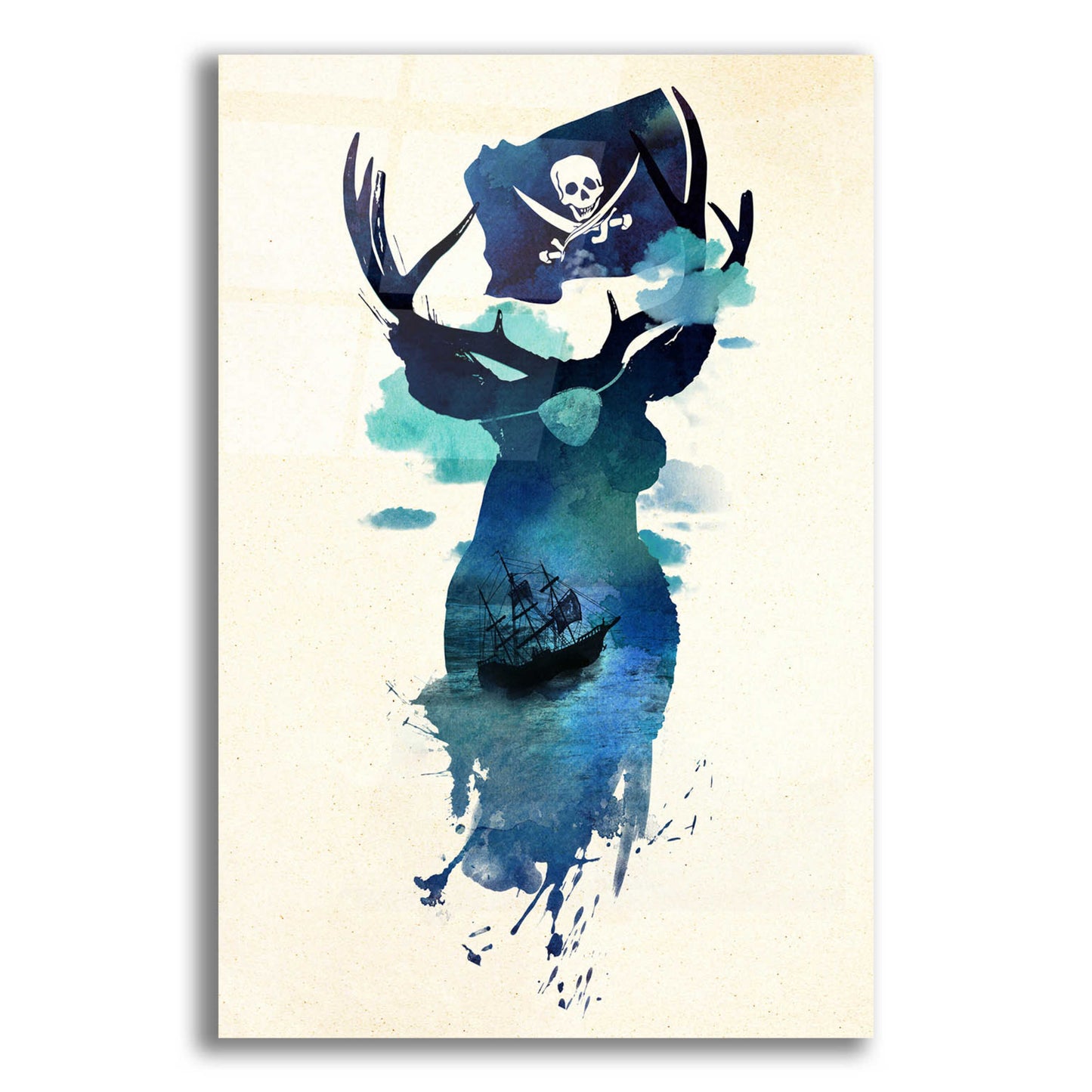 Epic Art 'Captain Hook' by Robert Farkas, Acrylic Glass Wall Art,12x16