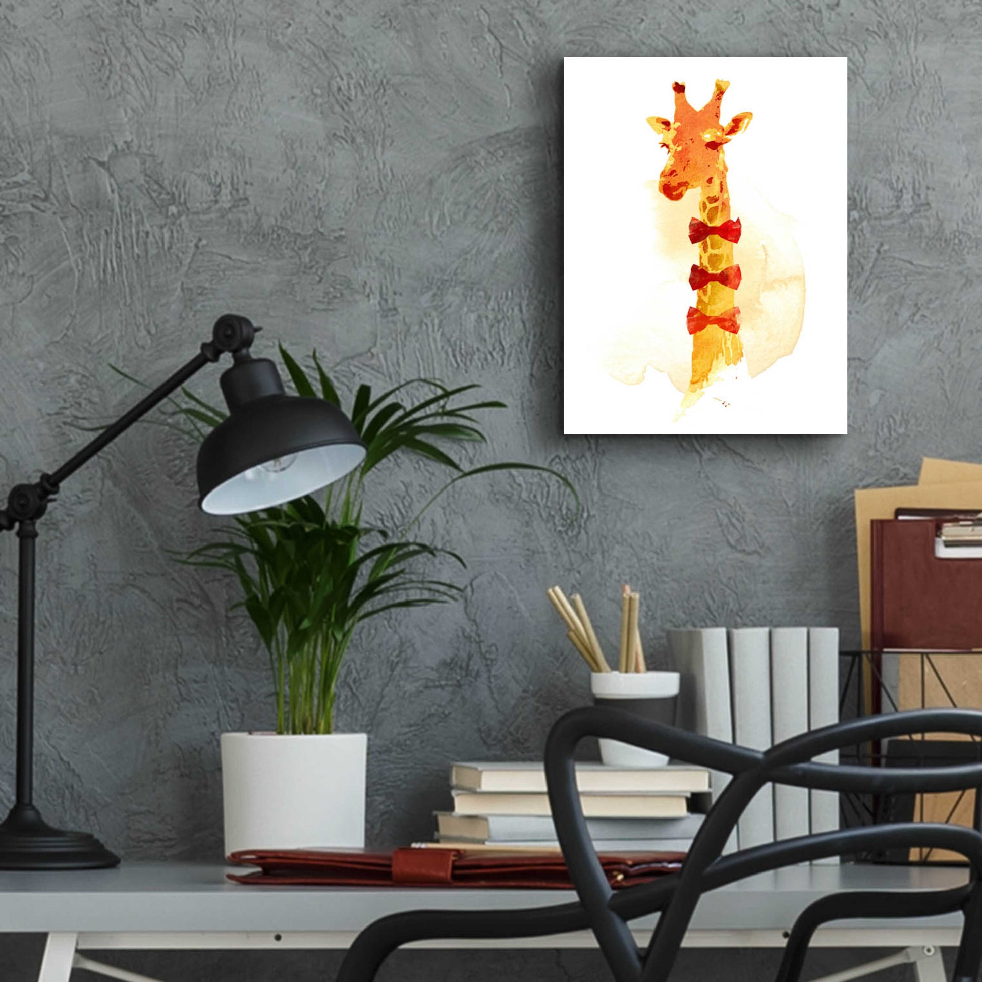 Epic Art 'Elegant Giraffe' by Robert Farkas, Acrylic Glass Wall Art,12x16