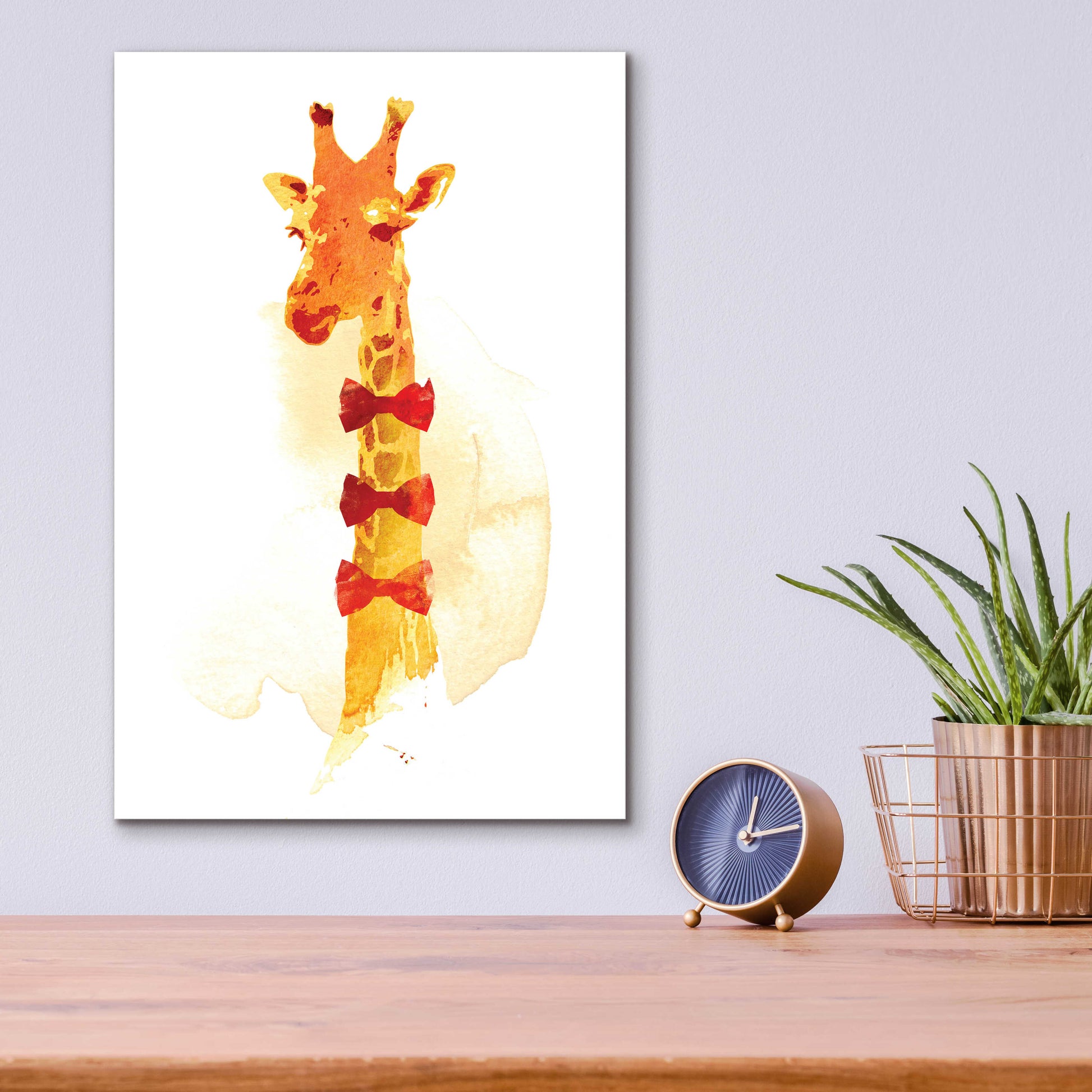 Epic Art 'Elegant Giraffe' by Robert Farkas, Acrylic Glass Wall Art,12x16