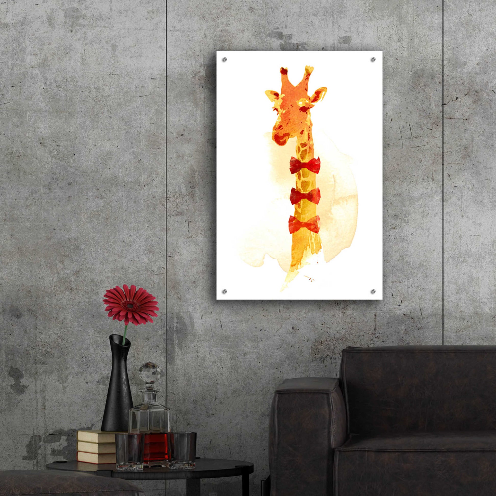 Epic Art 'Elegant Giraffe' by Robert Farkas, Acrylic Glass Wall Art,24x36