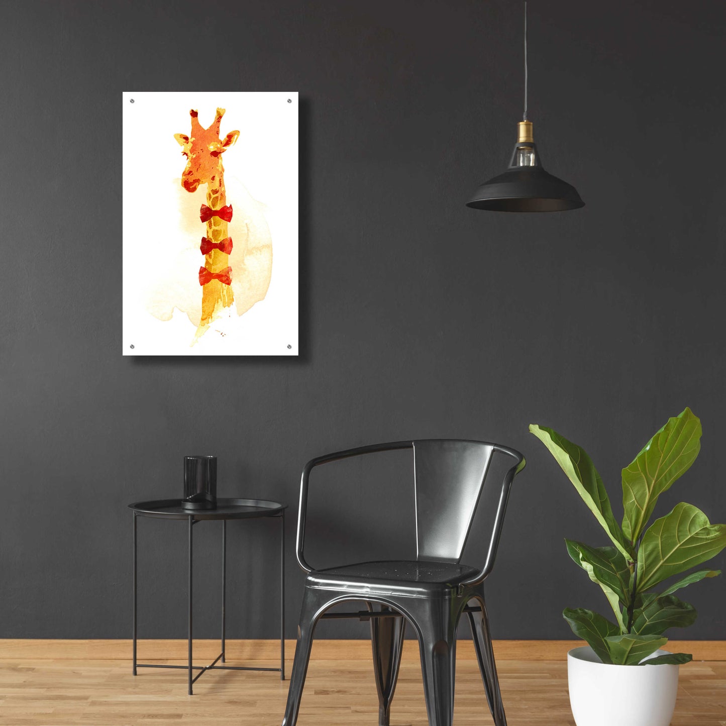 Epic Art 'Elegant Giraffe' by Robert Farkas, Acrylic Glass Wall Art,24x36