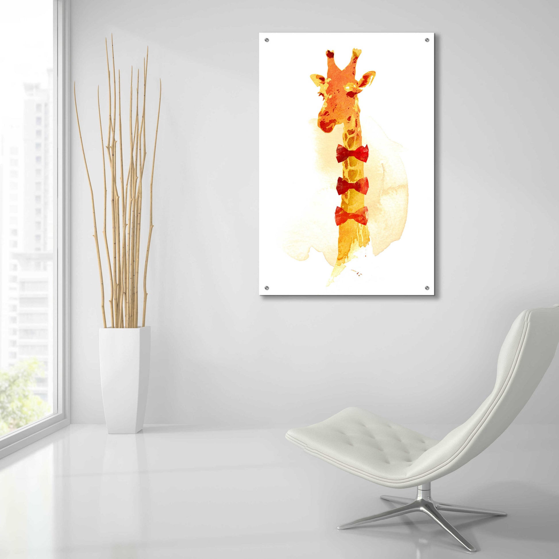 Epic Art 'Elegant Giraffe' by Robert Farkas, Acrylic Glass Wall Art,24x36