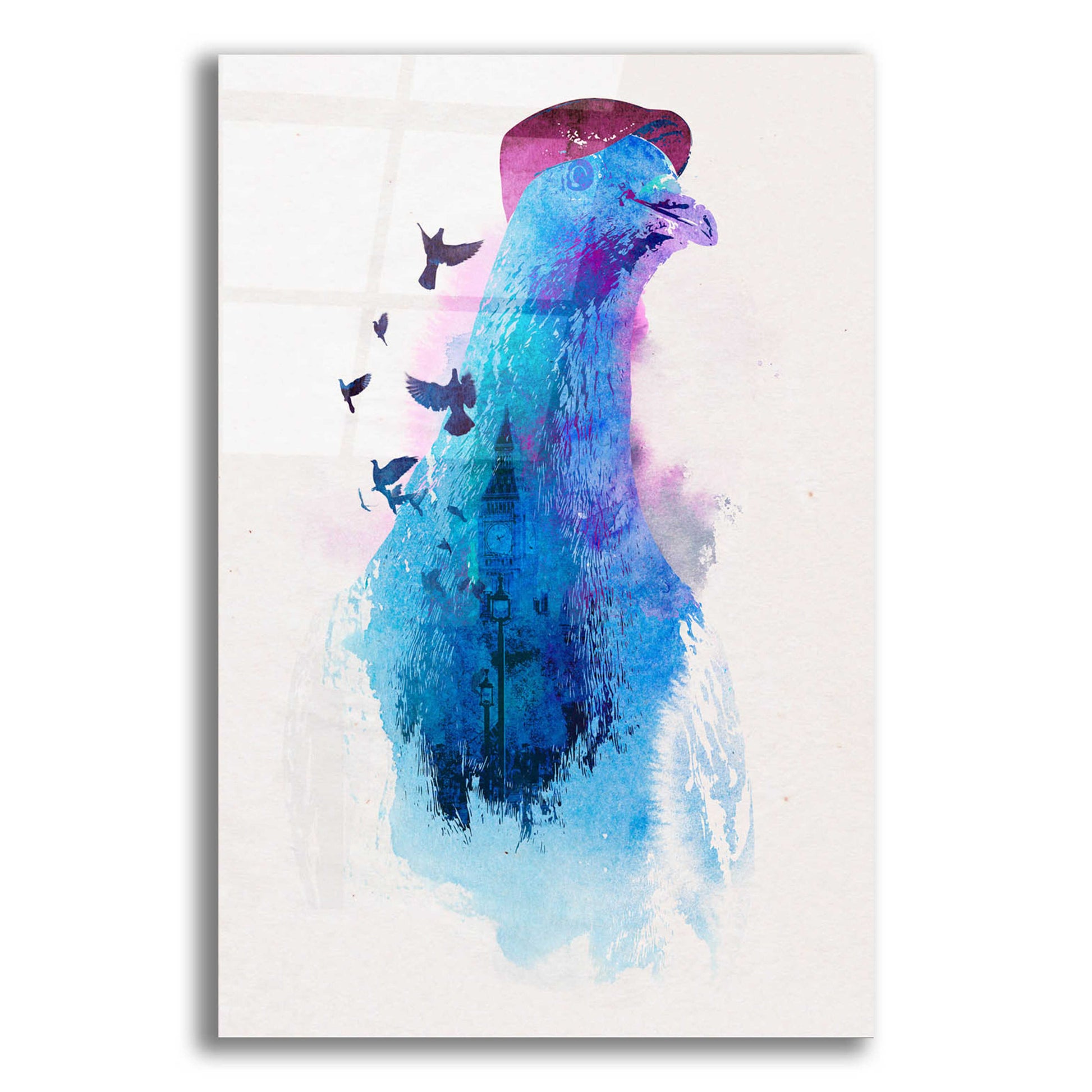 Epic Art 'Everybody Flies to London' by Robert Farkas, Acrylic Glass Wall Art,12x16