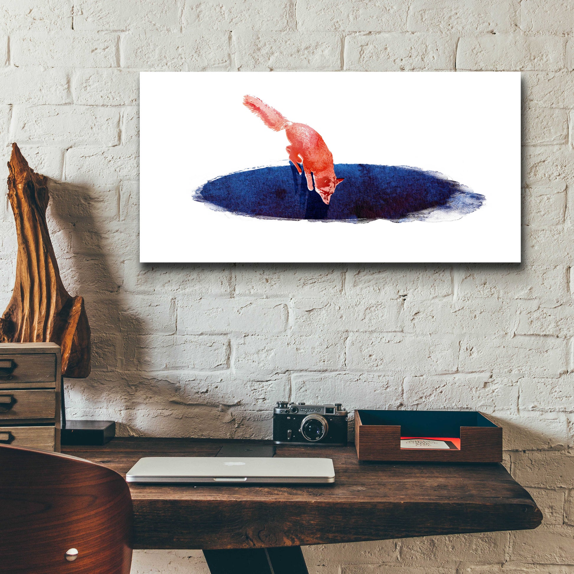 Epic Art 'Jump Into Nowhere' by Robert Farkas, Acrylic Glass Wall Art,24x12