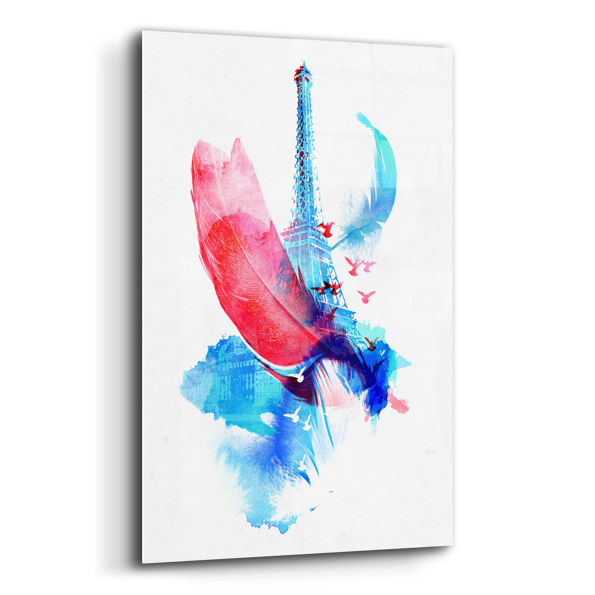 Epic Art 'Pigeons of Paris' by Robert Farkas, Acrylic Glass Wall Art,12x16