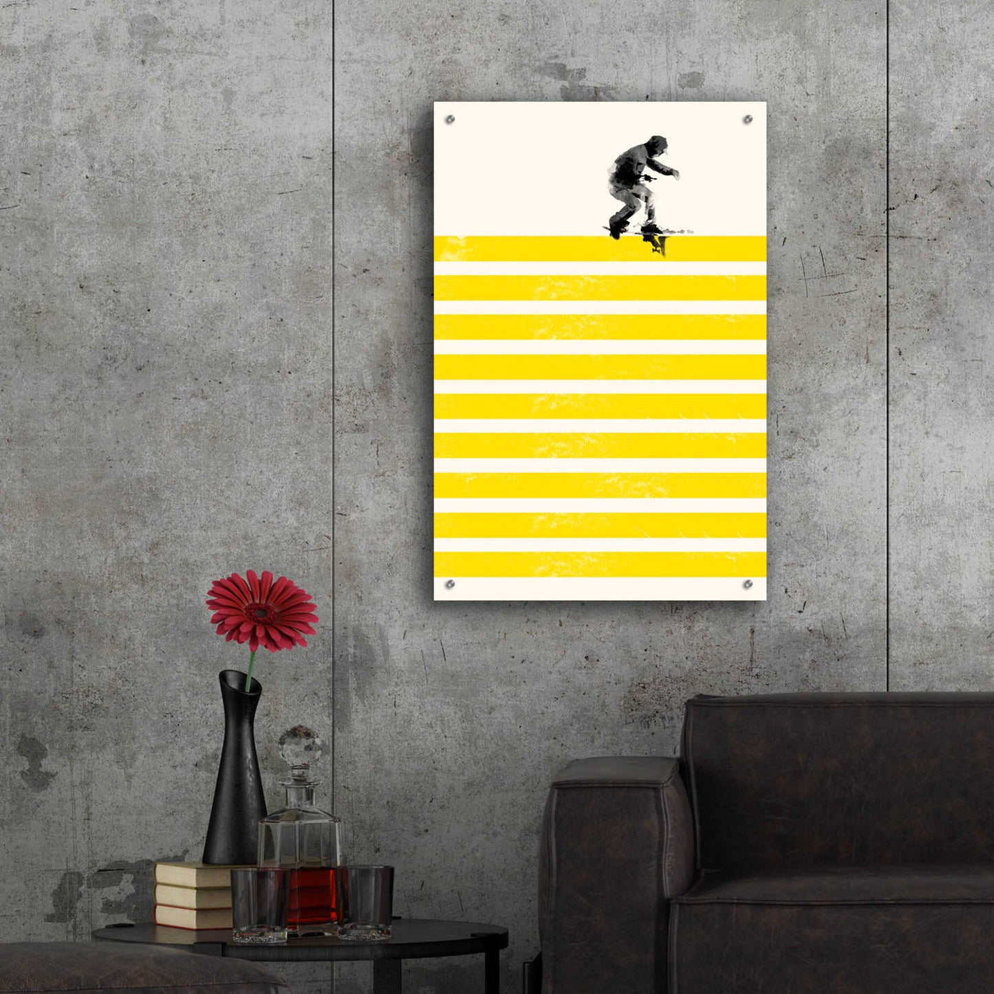 Epic Art 'Slide in Stripes' by Robert Farkas, Acrylic Glass Wall Art,24x36