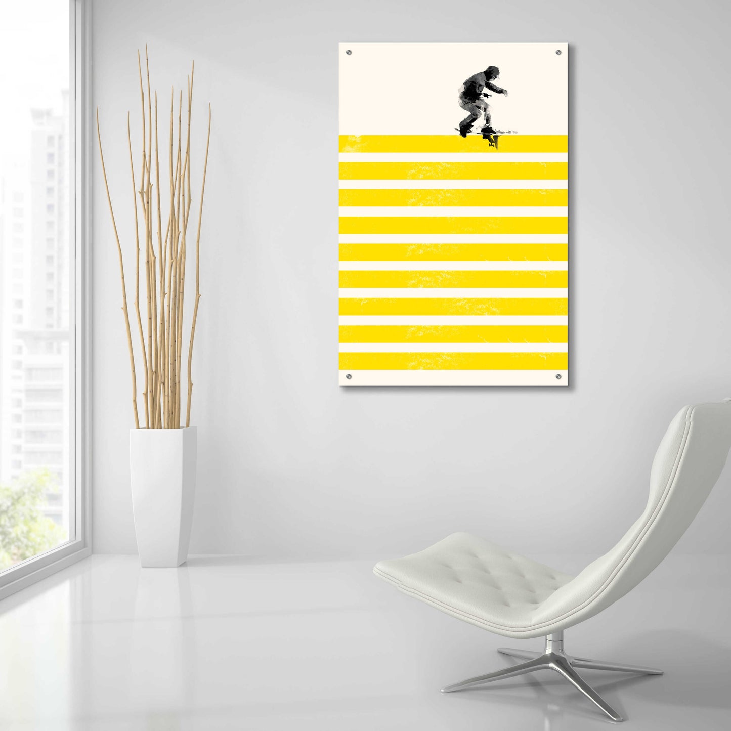 Epic Art 'Slide in Stripes' by Robert Farkas, Acrylic Glass Wall Art,24x36