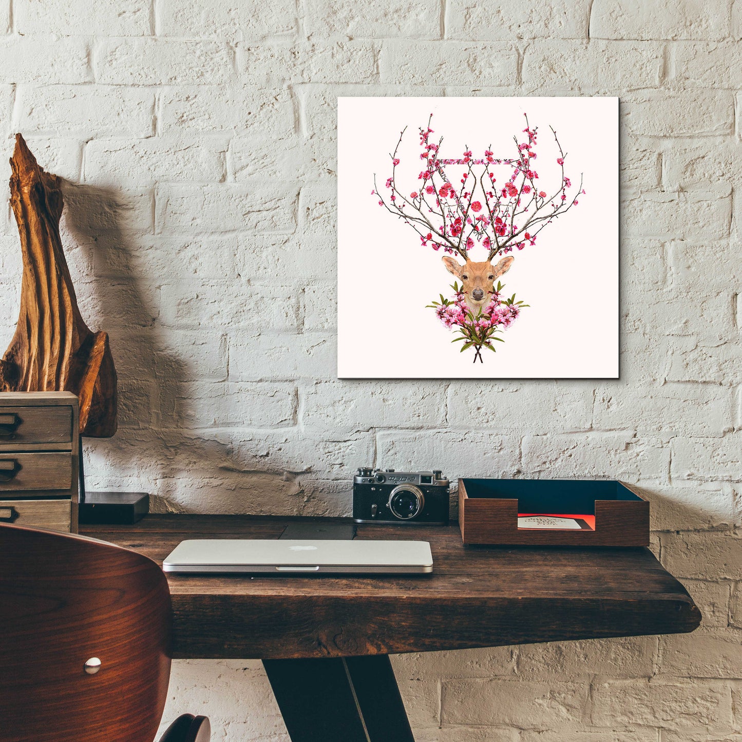 Epic Art 'Spring Deer' by Robert Farkas, Acrylic Glass Wall Art,12x12