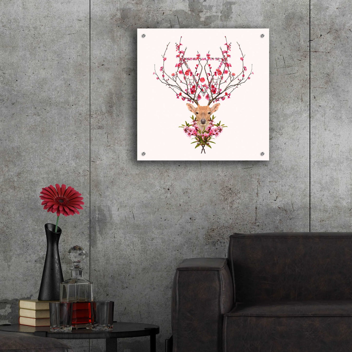 Epic Art 'Spring Deer' by Robert Farkas, Acrylic Glass Wall Art,24x24