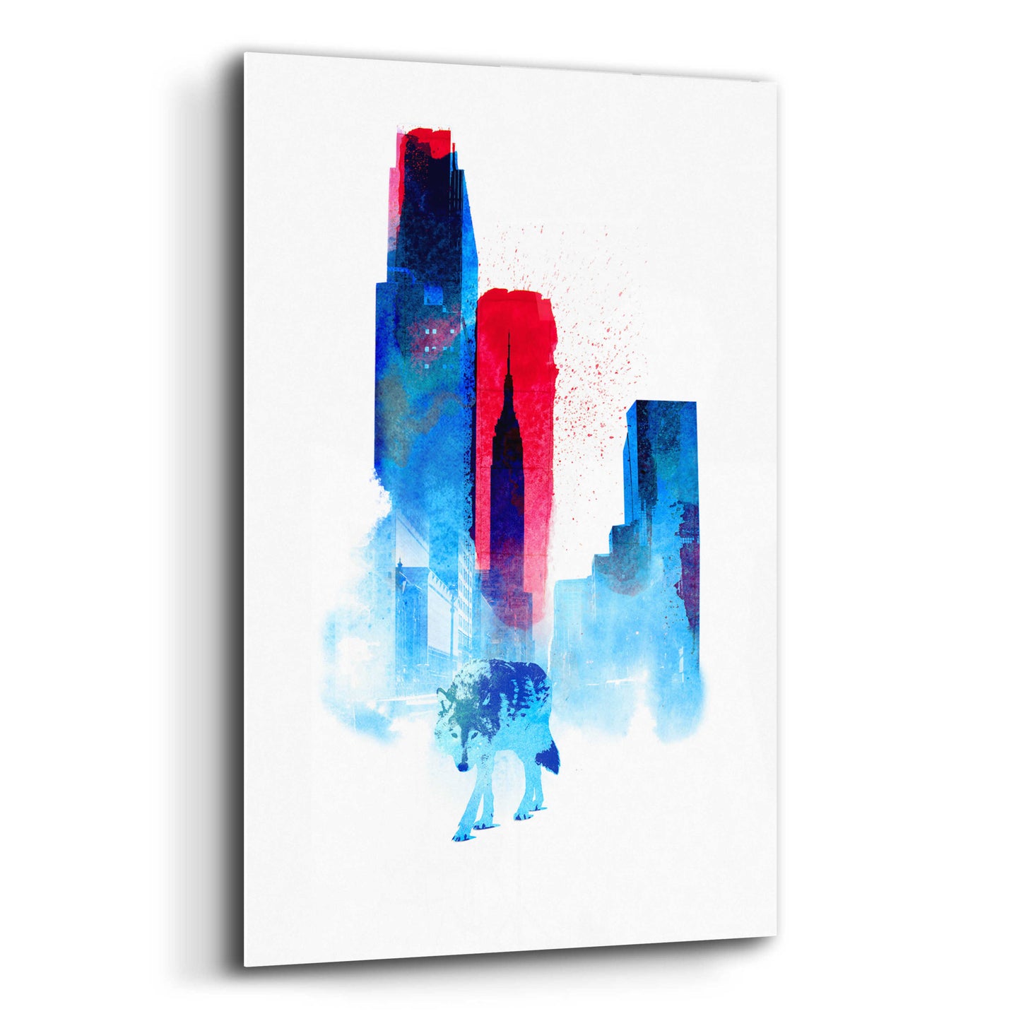 Epic Art 'The Wolf of the City' by Robert Farkas, Acrylic Glass Wall Art,12x16