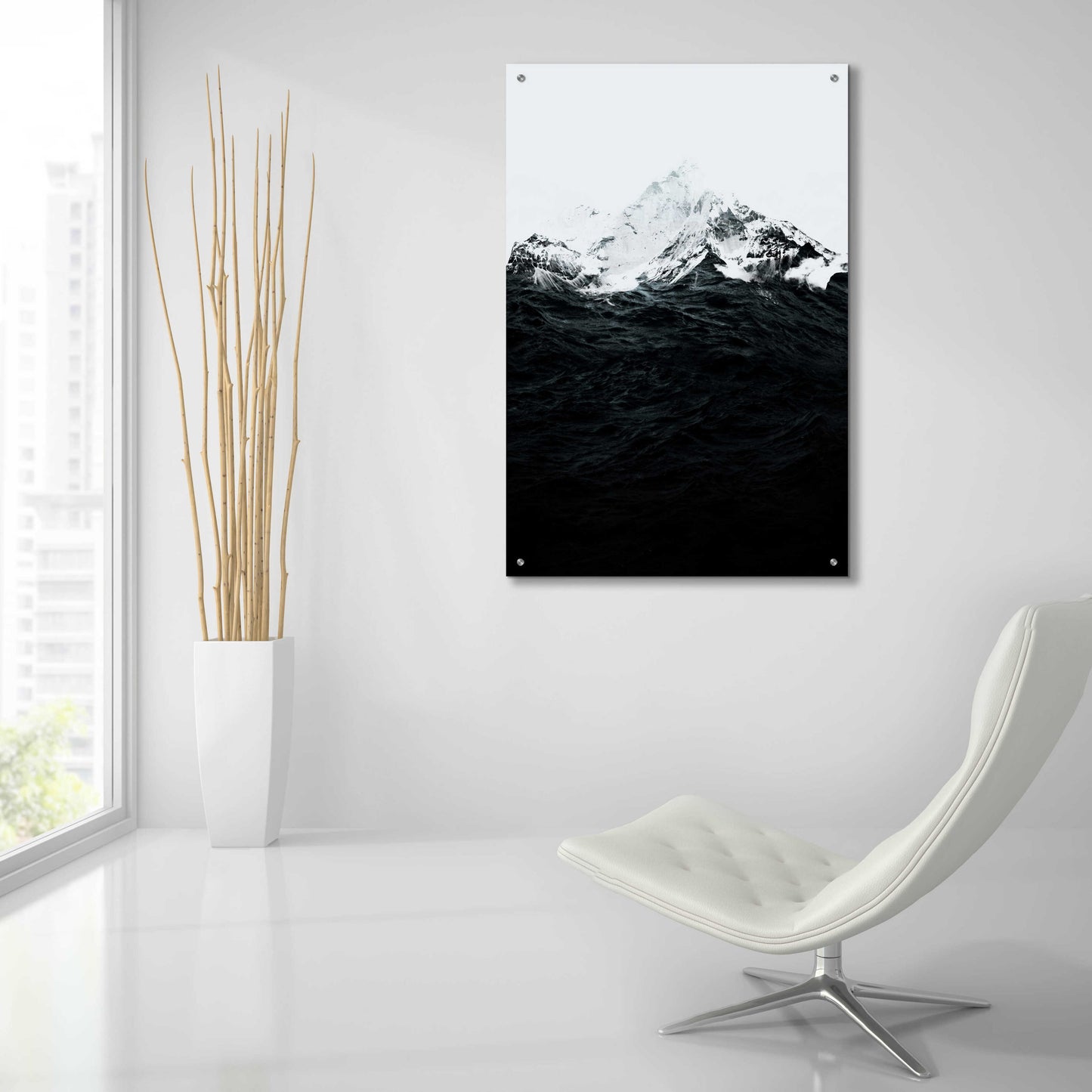 Epic Art 'Those Waves Were Like Mountains' by Robert Farkas, Acrylic Glass Wall Art,24x36