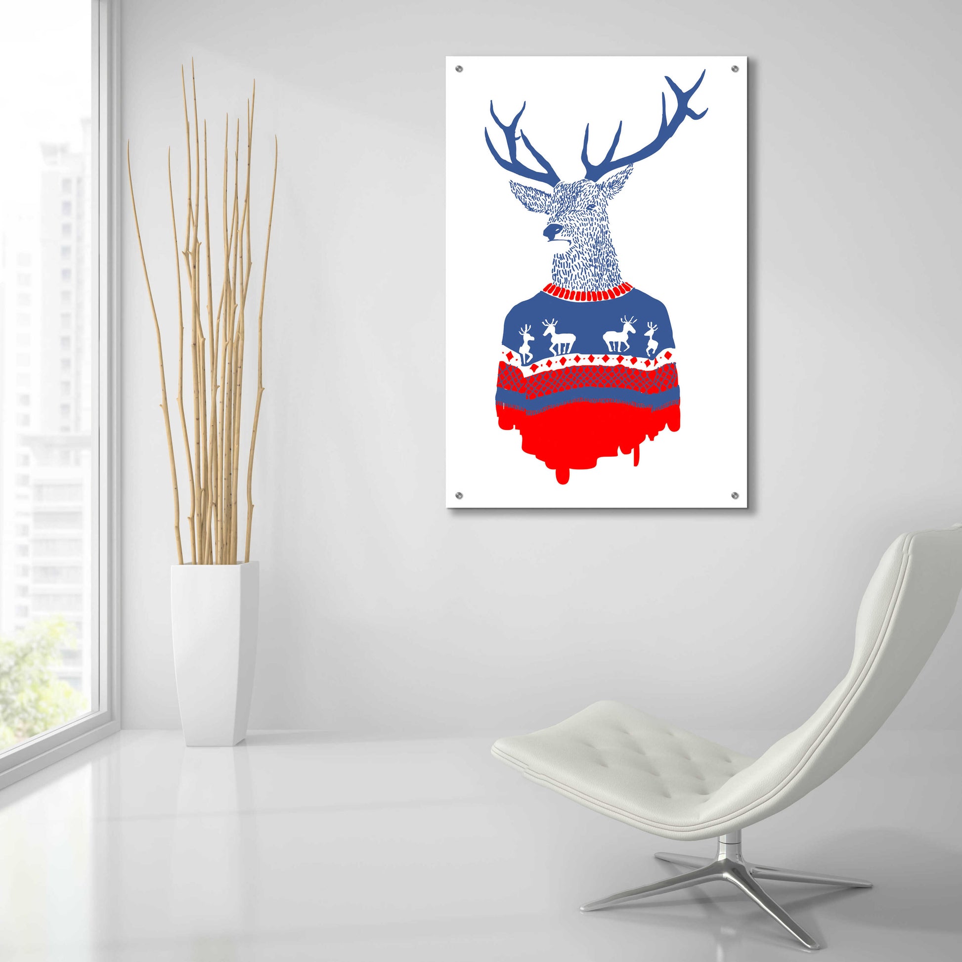 Epic Art 'Ugly Winter Pullover' by Robert Farkas, Acrylic Glass Wall Art,24x36