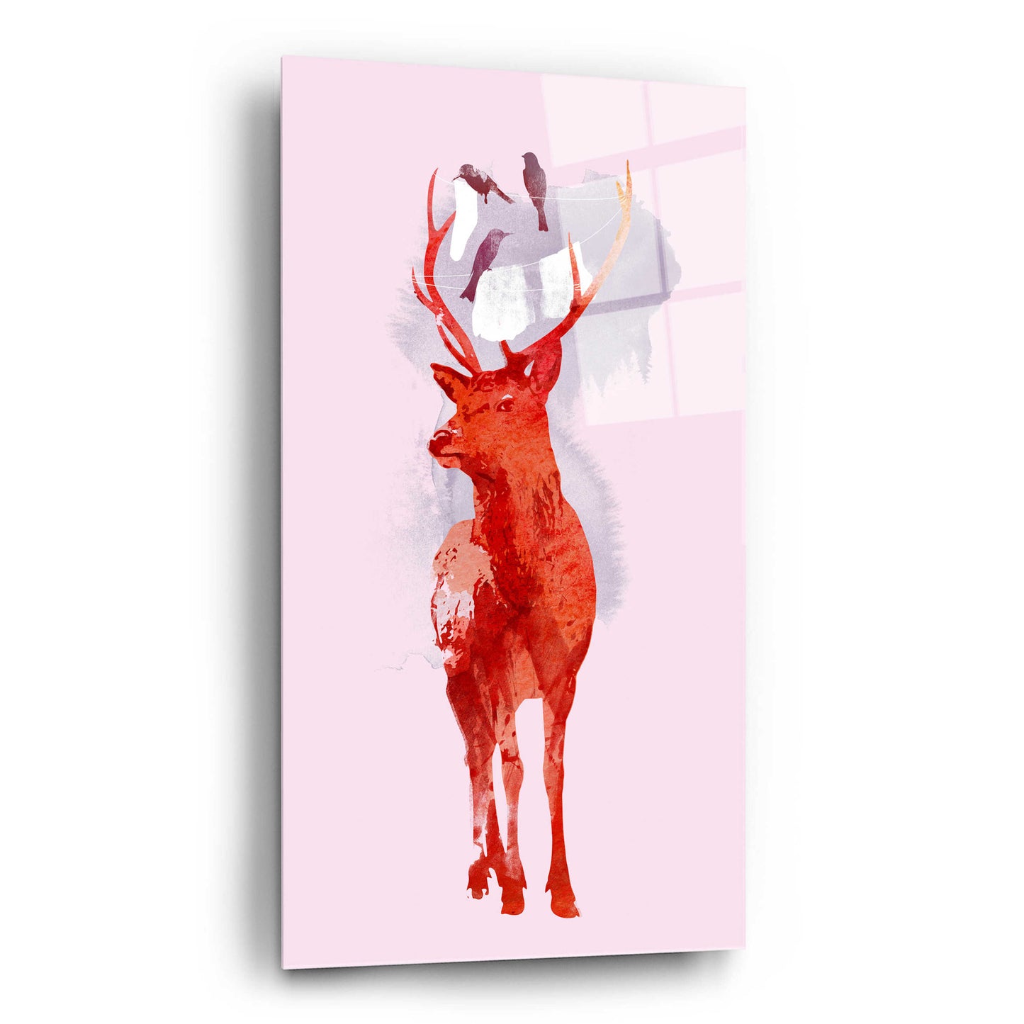 Epic Art 'Useless Deer' by Robert Farkas, Acrylic Glass Wall Art,12x24