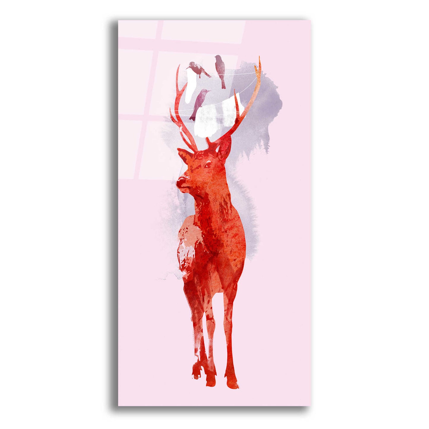 Epic Art 'Useless Deer' by Robert Farkas, Acrylic Glass Wall Art,12x24