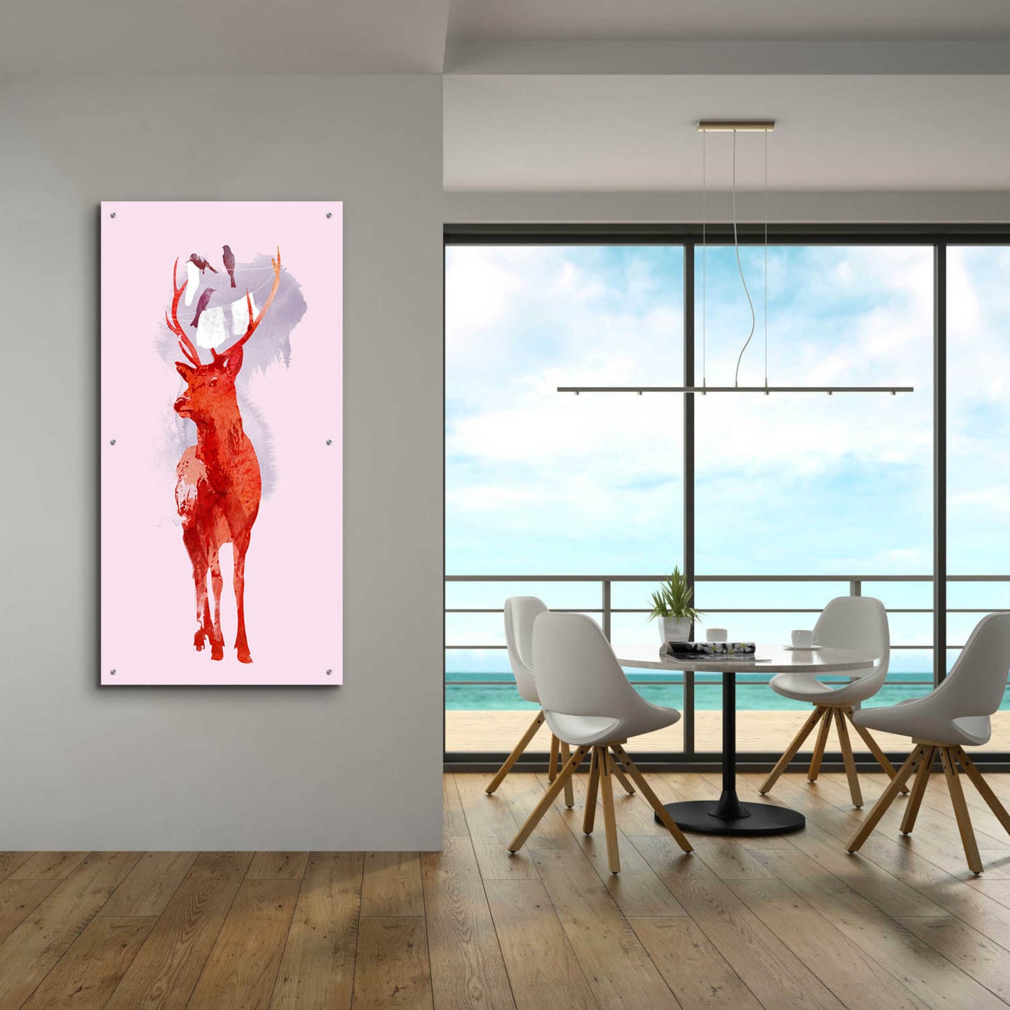 Epic Art 'Useless Deer' by Robert Farkas, Acrylic Glass Wall Art,24x48