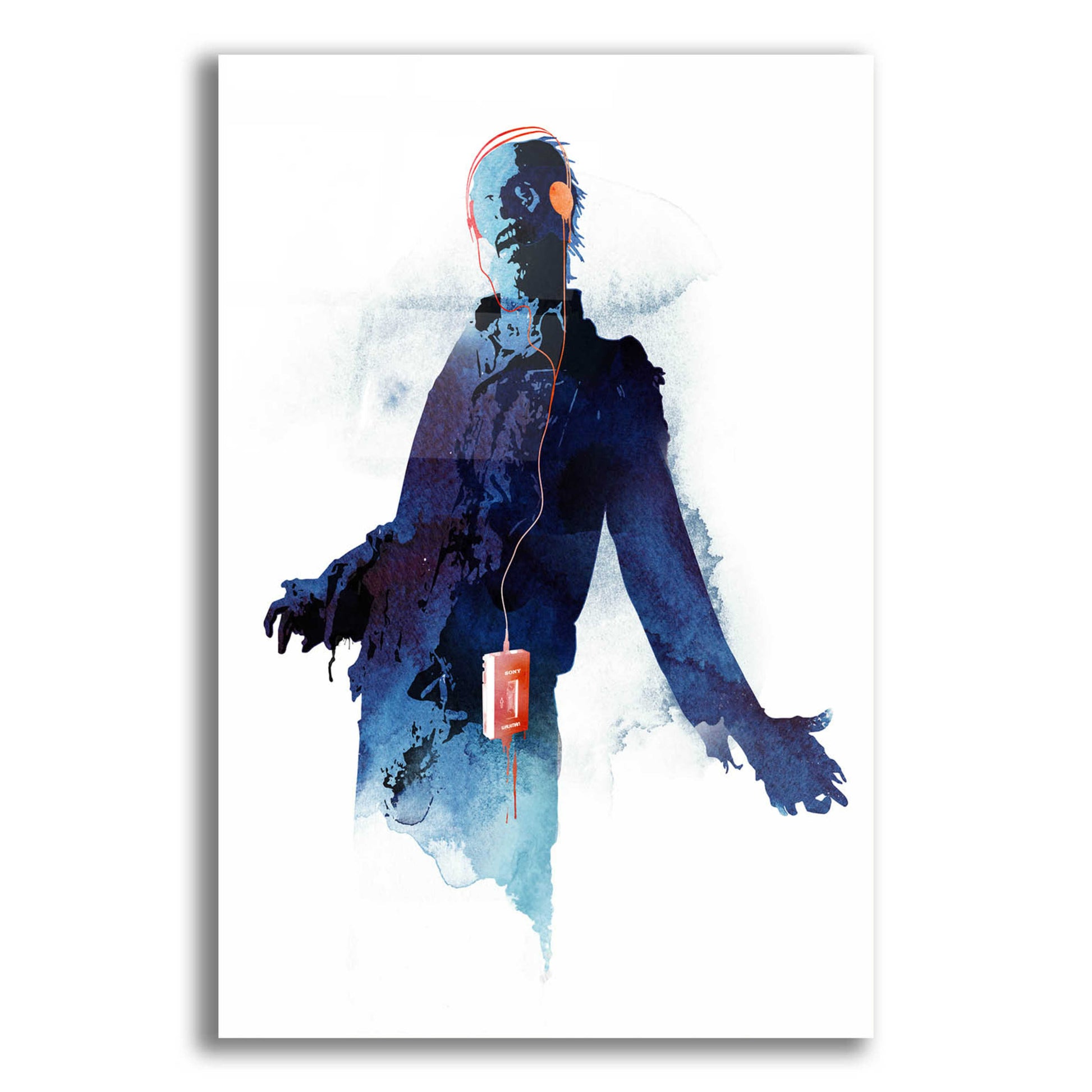 Epic Art 'Walkman Dead' by Robert Farkas, Acrylic Glass Wall Art,12x16