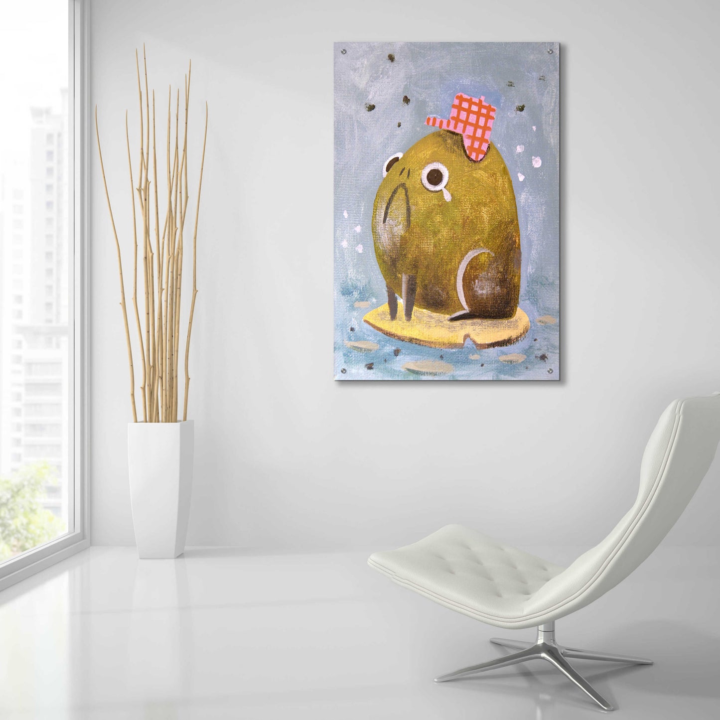 Epic Art 'Gloomy Louie' by Robert Filiuta, Acrylic Glass Wall Art,24x36