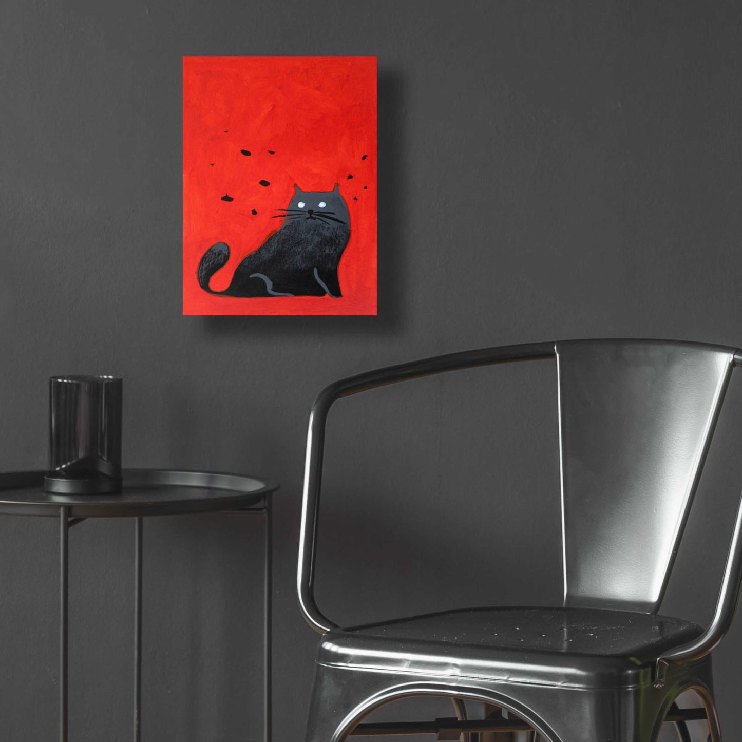 Epic Art 'Stray Black Cat' by Robert Filiuta, Acrylic Glass Wall Art,12x16