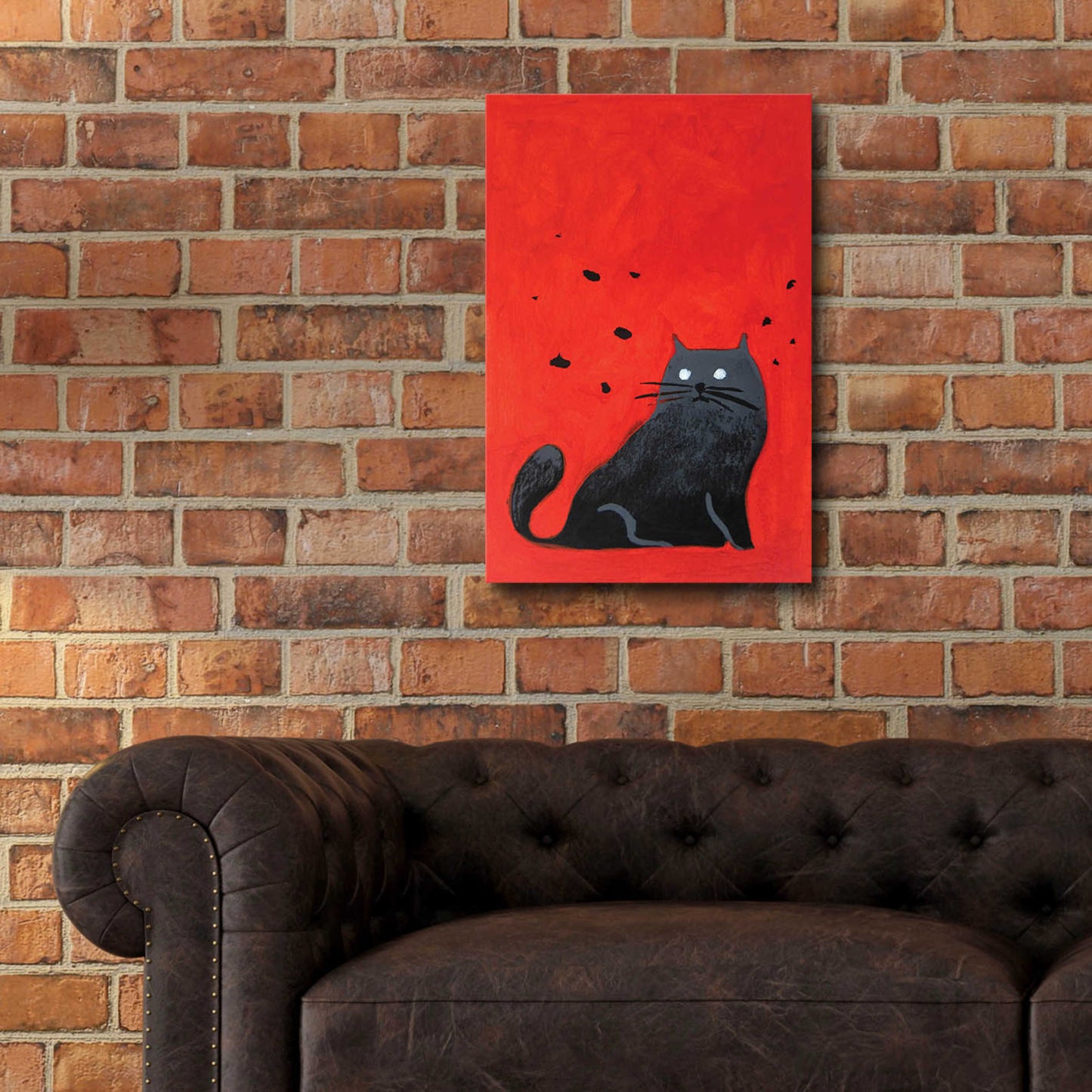 Epic Art 'Stray Black Cat' by Robert Filiuta, Acrylic Glass Wall Art,16x24