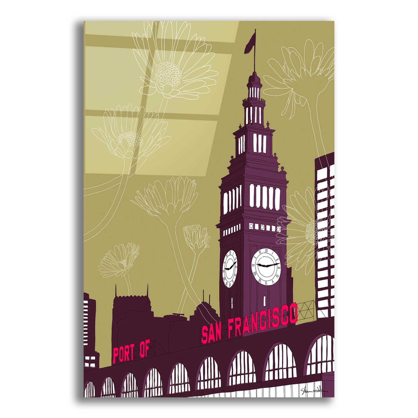 Epic Art 'Ferry Building - San Francisco' by Shane Donahue, Acrylic Glass Wall Art,12x16