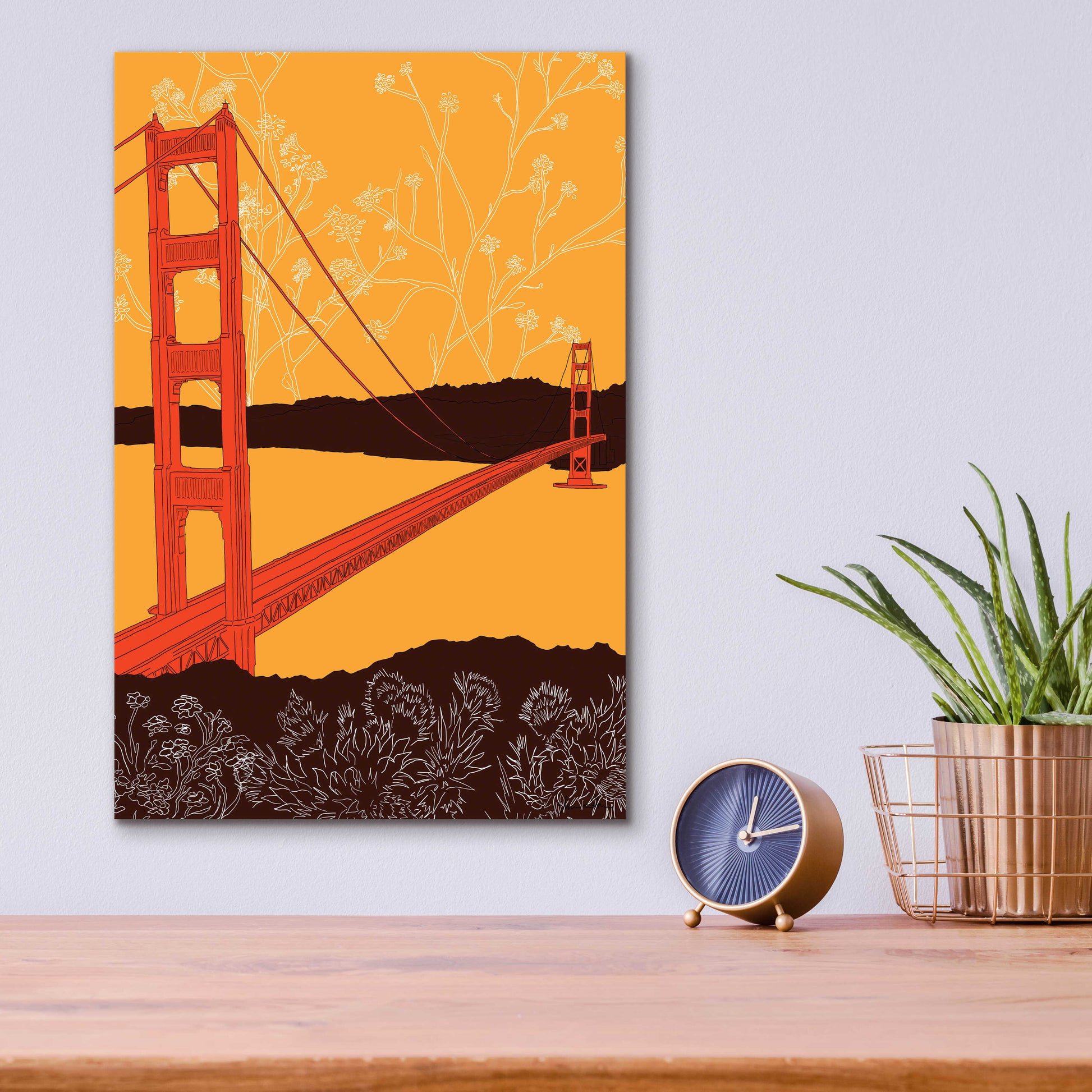 Epic Art 'Golden Gate Bridge - Headlands' by Shane Donahue, Acrylic Glass Wall Art,12x16