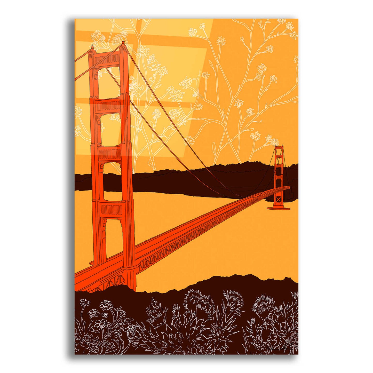 Epic Art 'Golden Gate Bridge - Headlands' by Shane Donahue, Acrylic Glass Wall Art,12x16