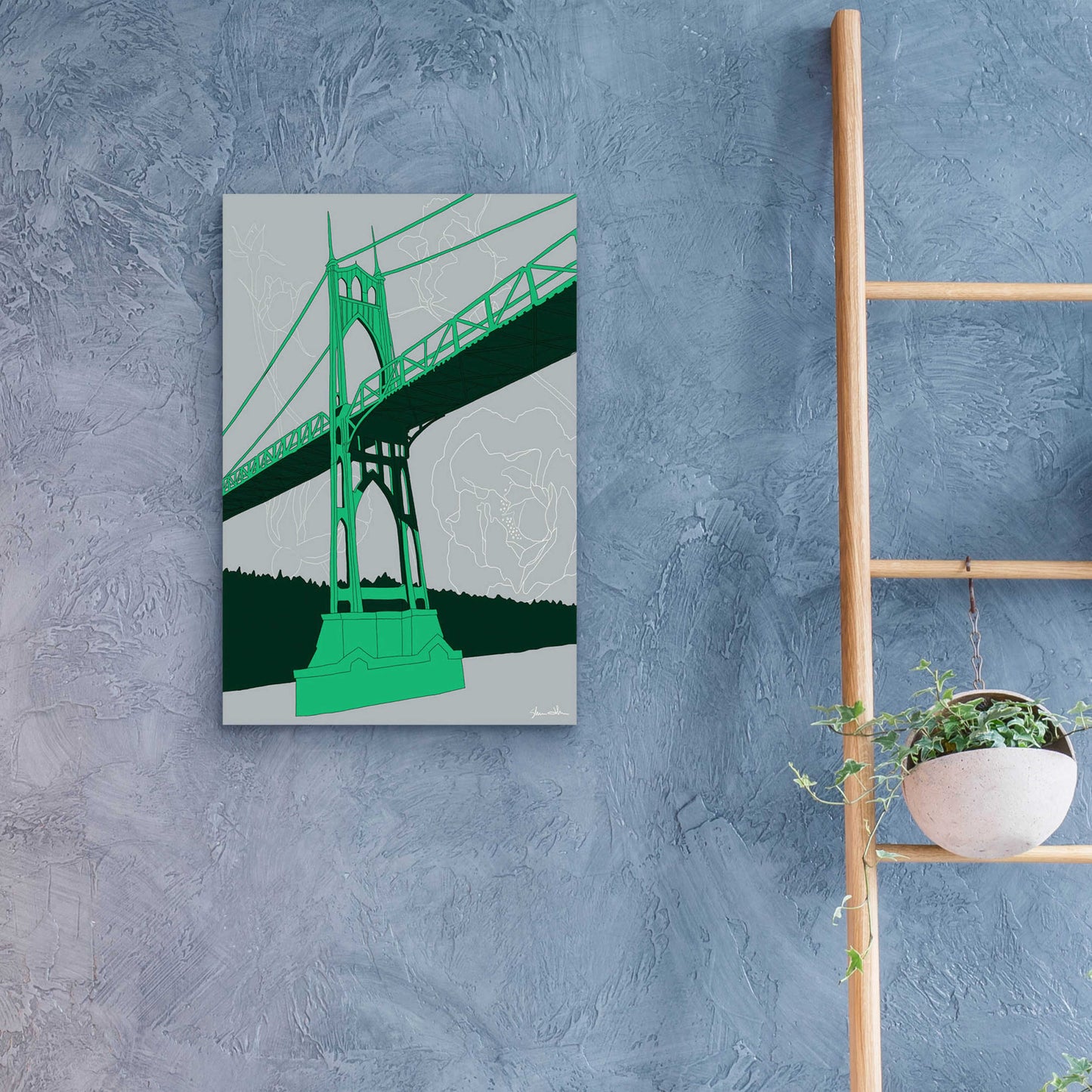 Epic Art 'St. Johns Bridge - Portland' by Shane Donahue, Acrylic Glass Wall Art,16x24