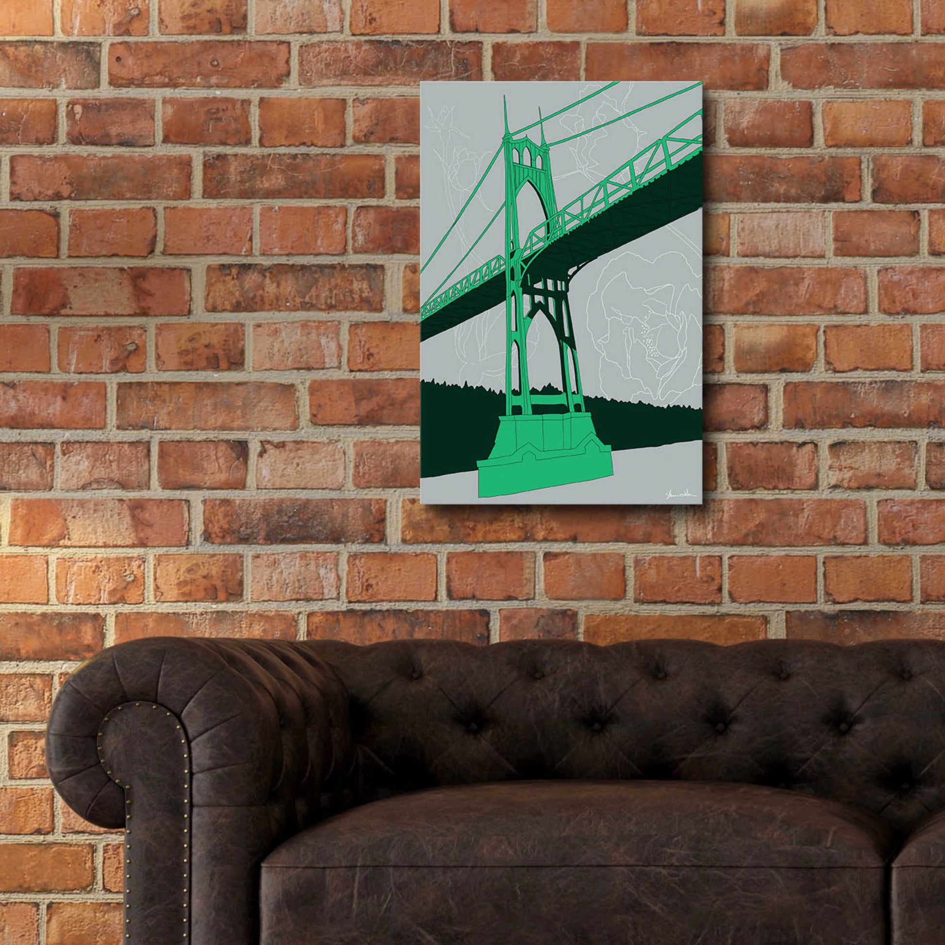 Epic Art 'St. Johns Bridge - Portland' by Shane Donahue, Acrylic Glass Wall Art,16x24