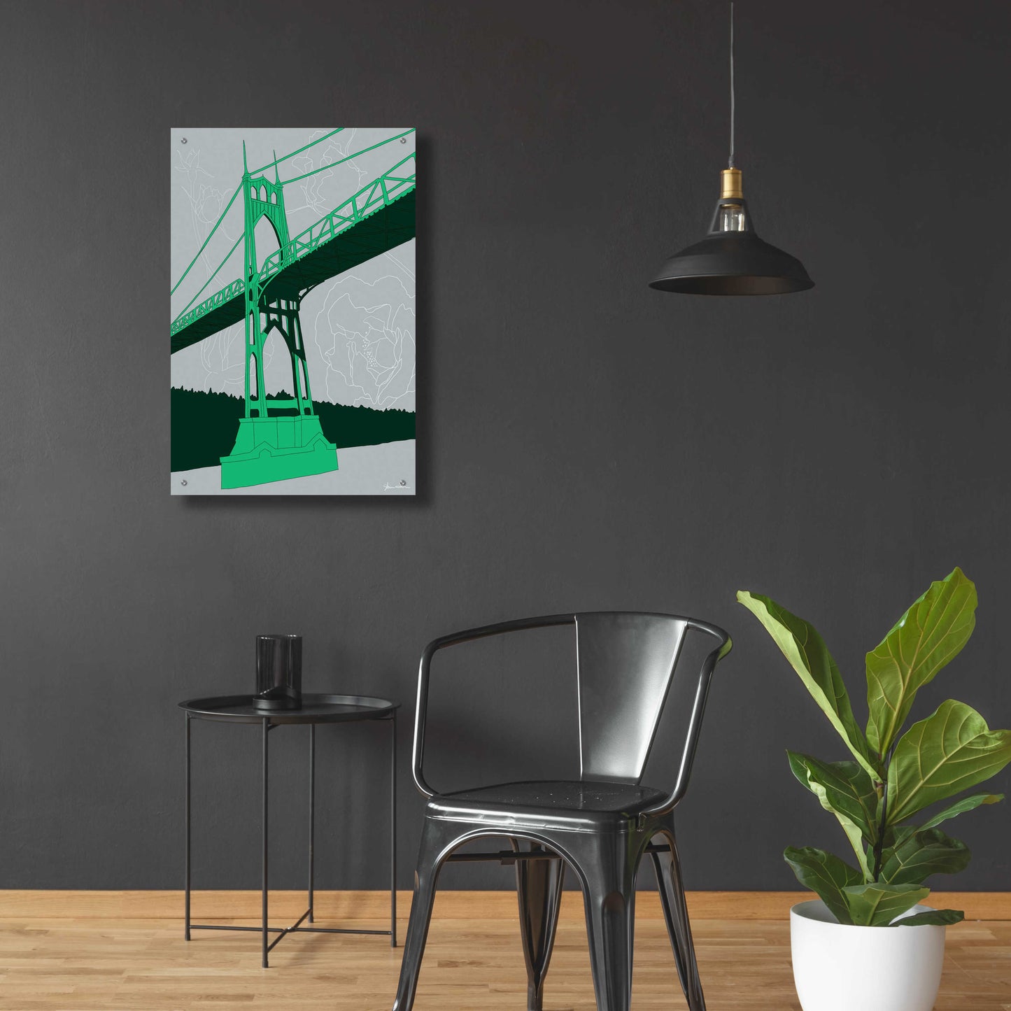 Epic Art 'St. Johns Bridge - Portland' by Shane Donahue, Acrylic Glass Wall Art,24x36