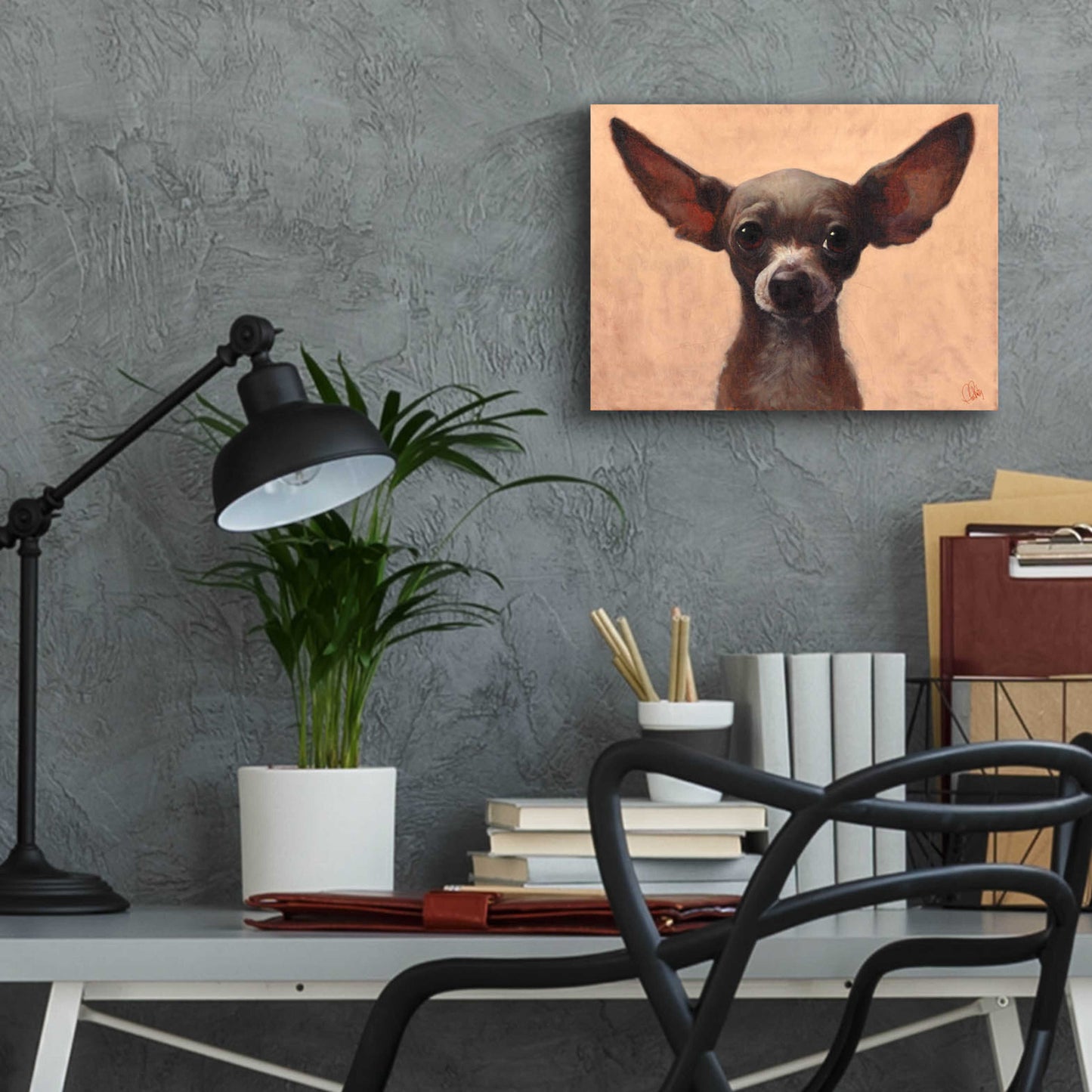 Epic Art 'Chihuahua' by Thomas Fluharty, Acrylic Glass Wall Art,16x12